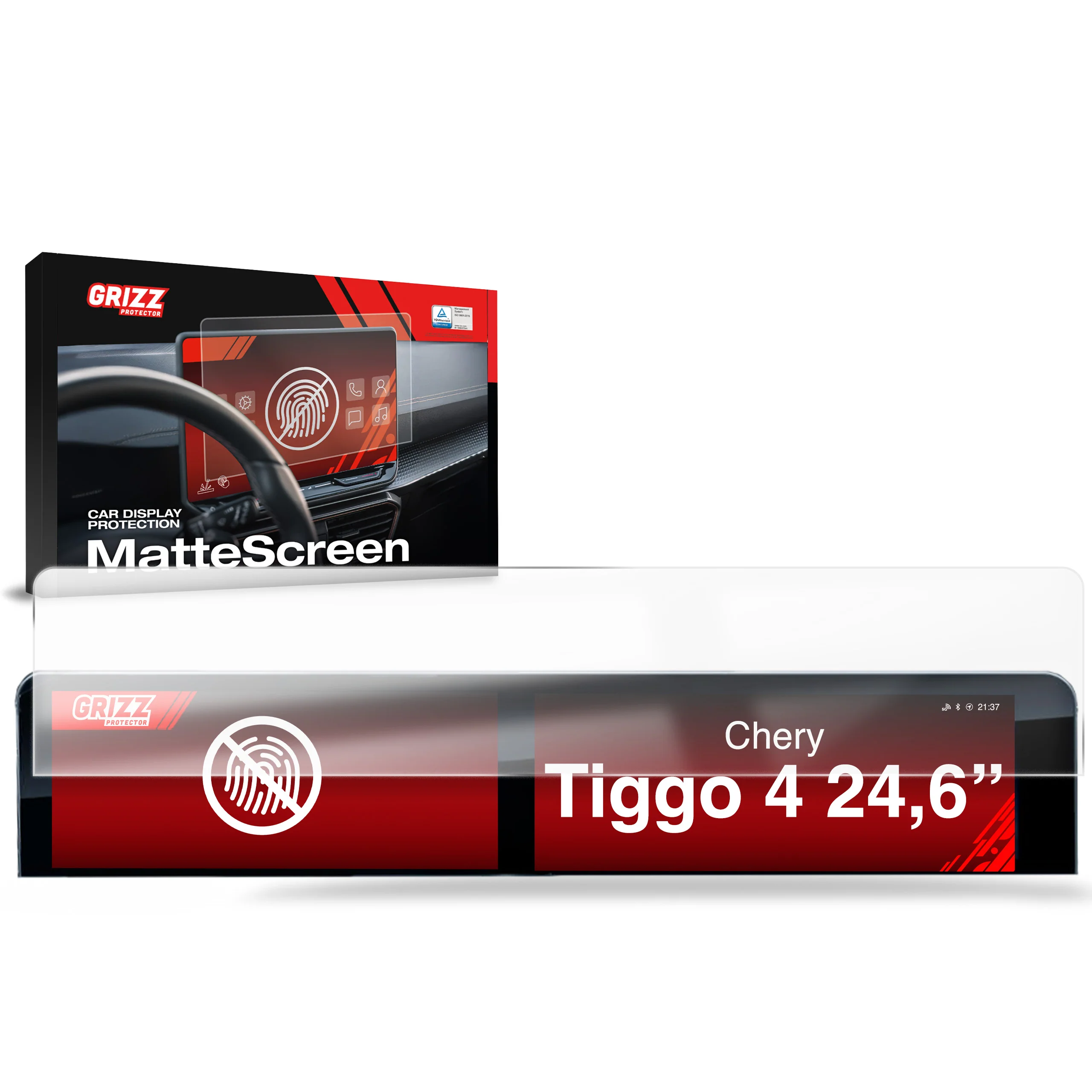 Matte Autodisplayfolie für Chery Tiggo 4 24,6" (2025-2026), Grizz Protector