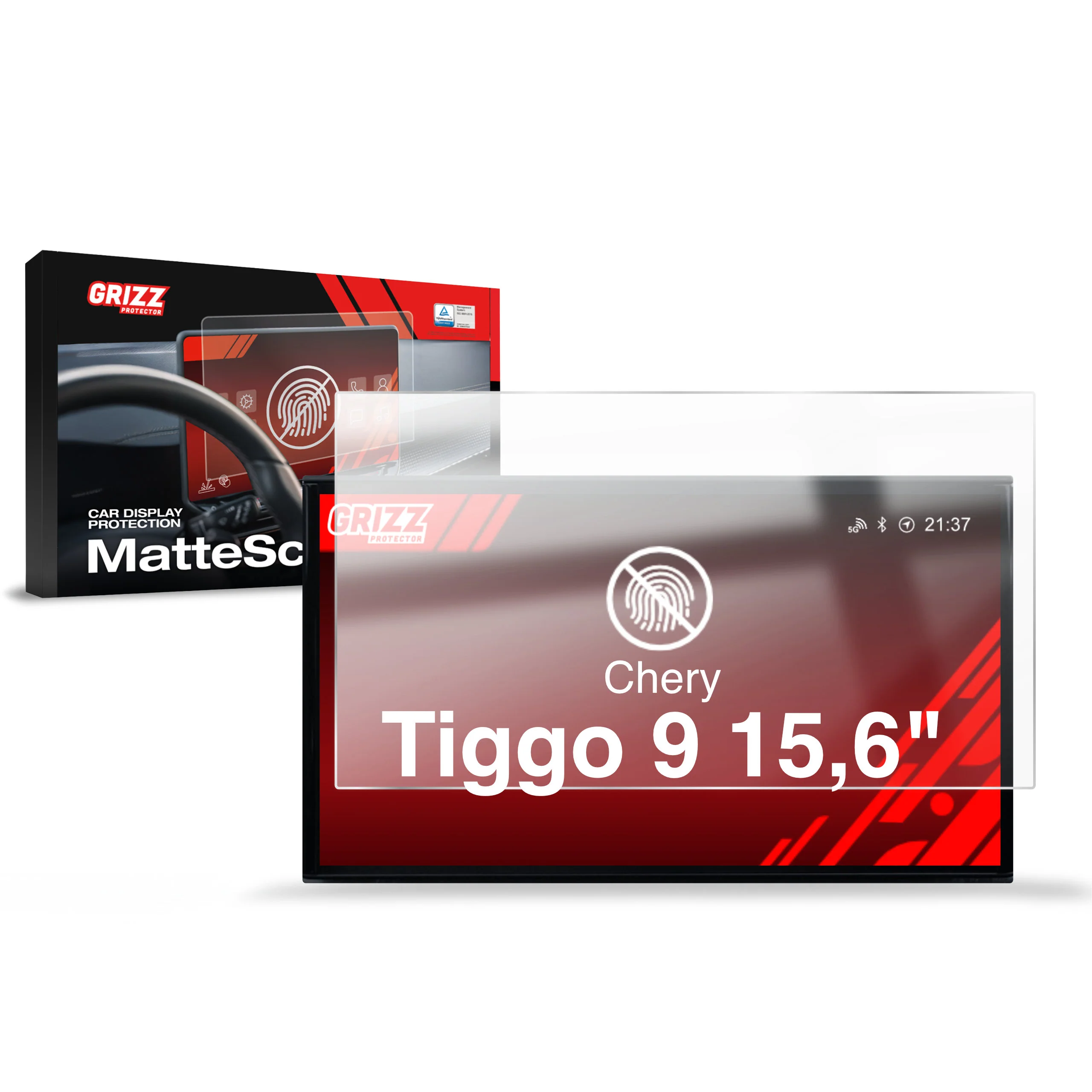 Matte Autodisplayfolie für Chery Tiggo 9 15,6" (2025-2026), Grizz Protector
