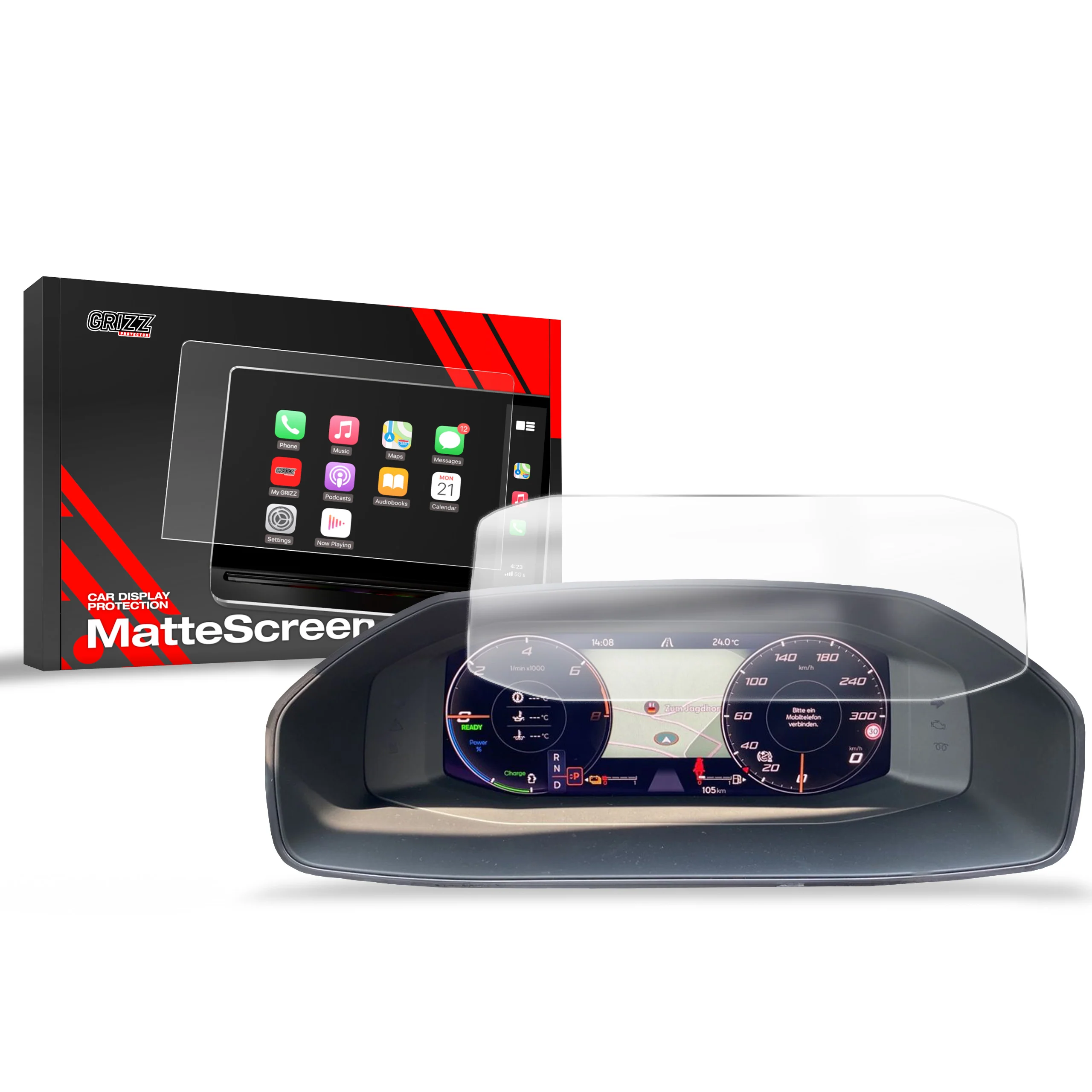 Matte Autodisplayfolie für Cupra Formentor Virtual Cockpit 10,25" (2020-2024), Grizz Protector