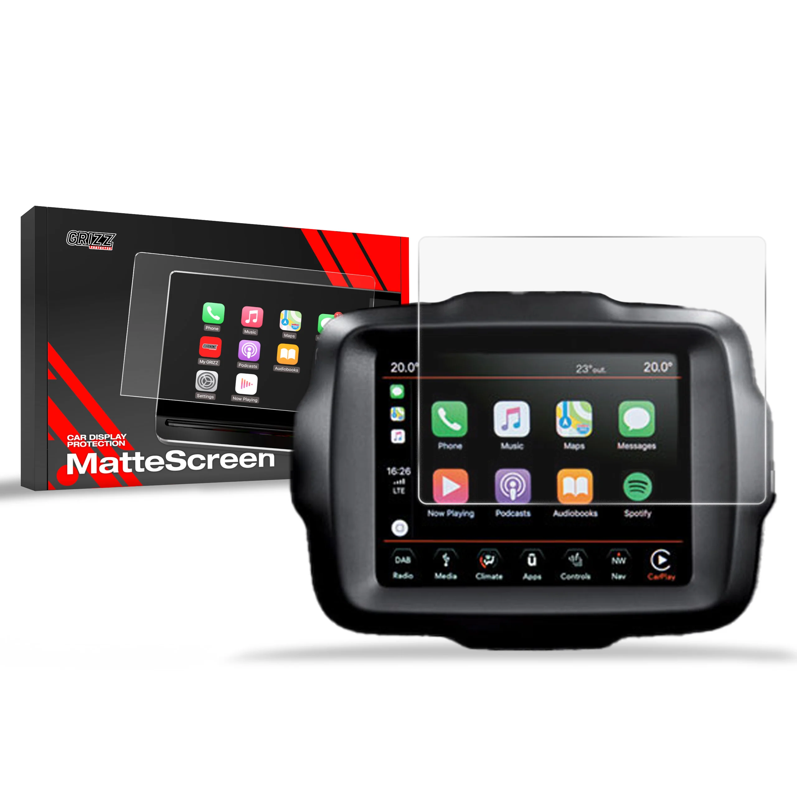 Matte Autodisplayfolie für Dodge Ram 3500 8,4" (2013-2023), Grizz Protector