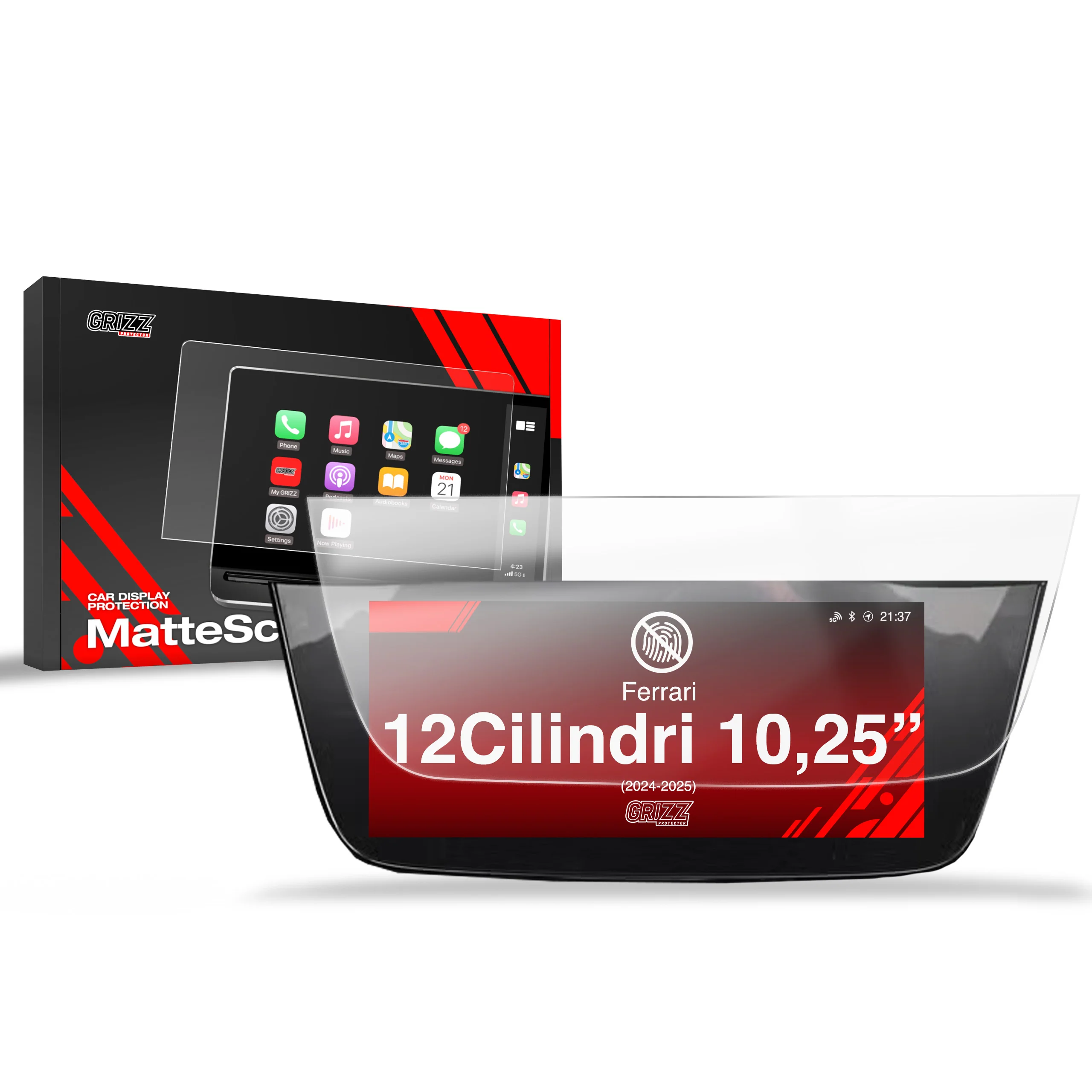Matte Autodisplayfolie für Ferrari 12Cilindri 10,25" (2024-2025), Grizz Protector