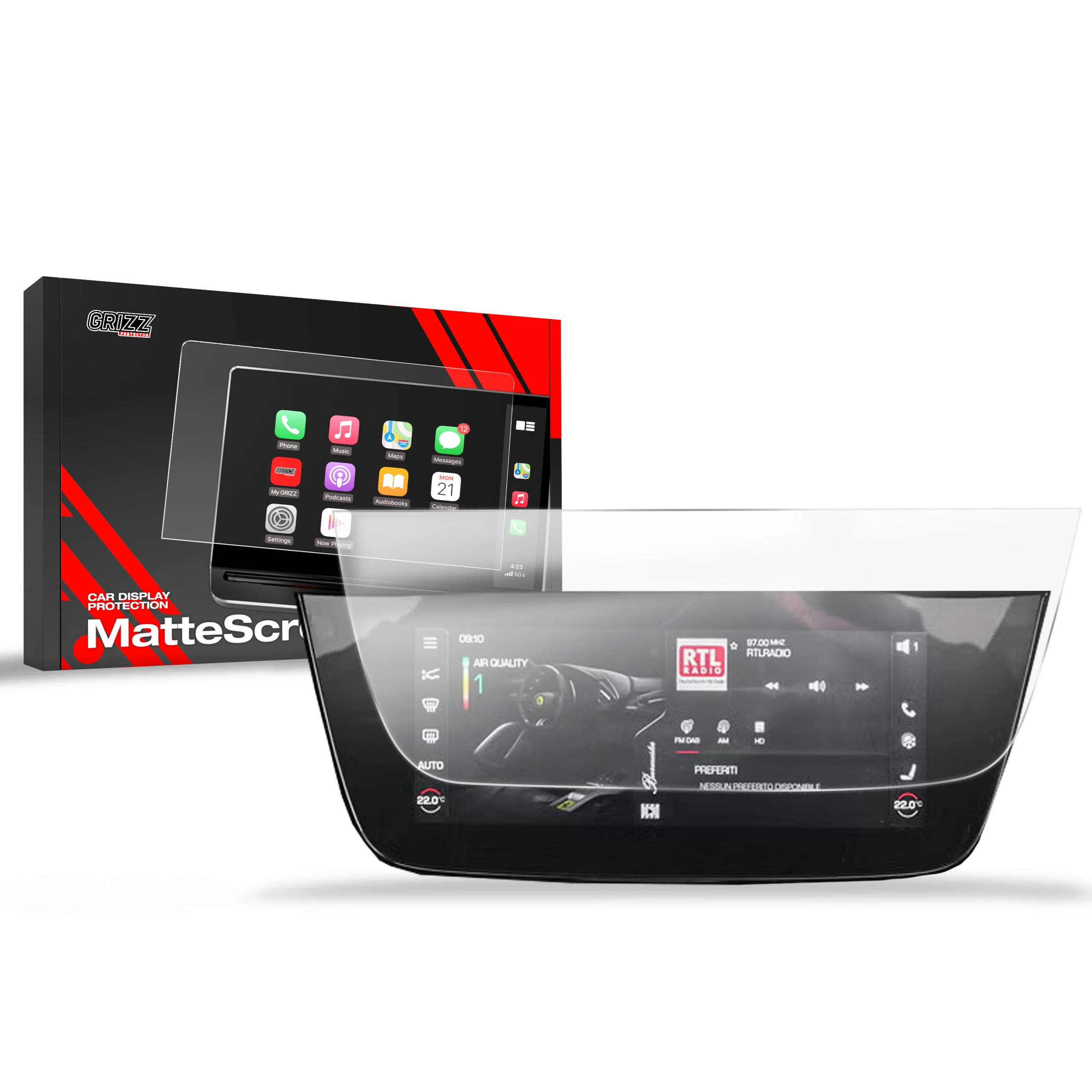 Matte Autodisplayfolie für Ferrari 12Cilindri 10,25" (2024-2025), Grizz Protector - Image 8