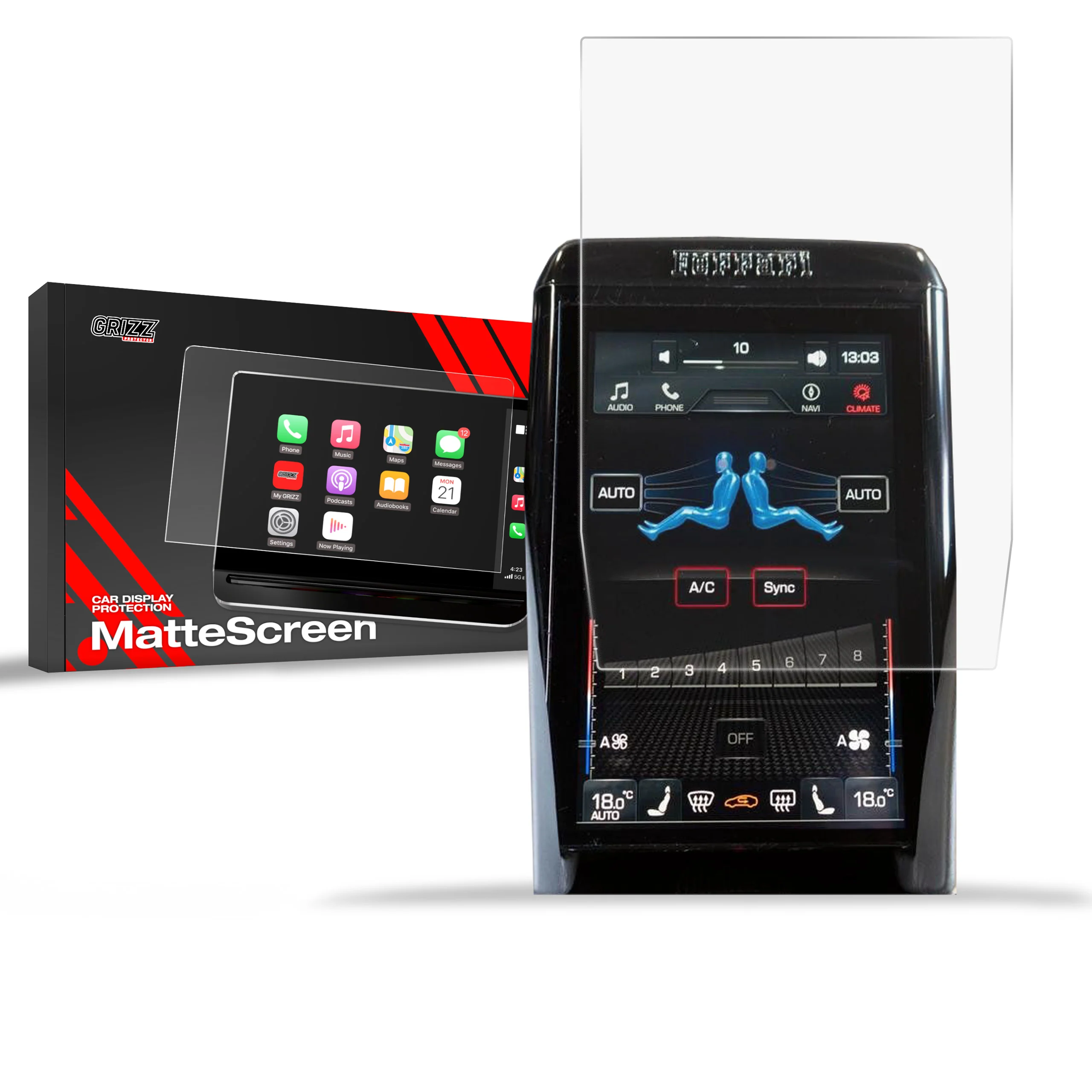 Matte Autodisplayfolie für Ferrari Roma (2020-2025), Grizz Protector