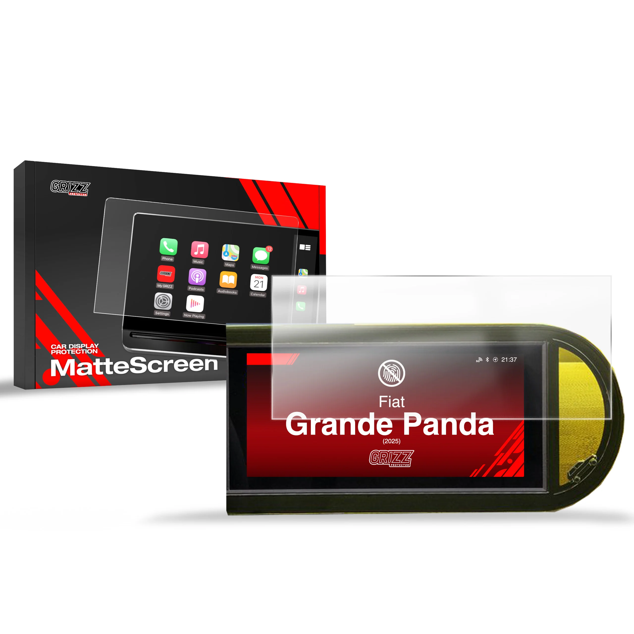 Matte Autodisplayfolie für Fiat Grande Panda 10,25" (2025), Grizz Protector