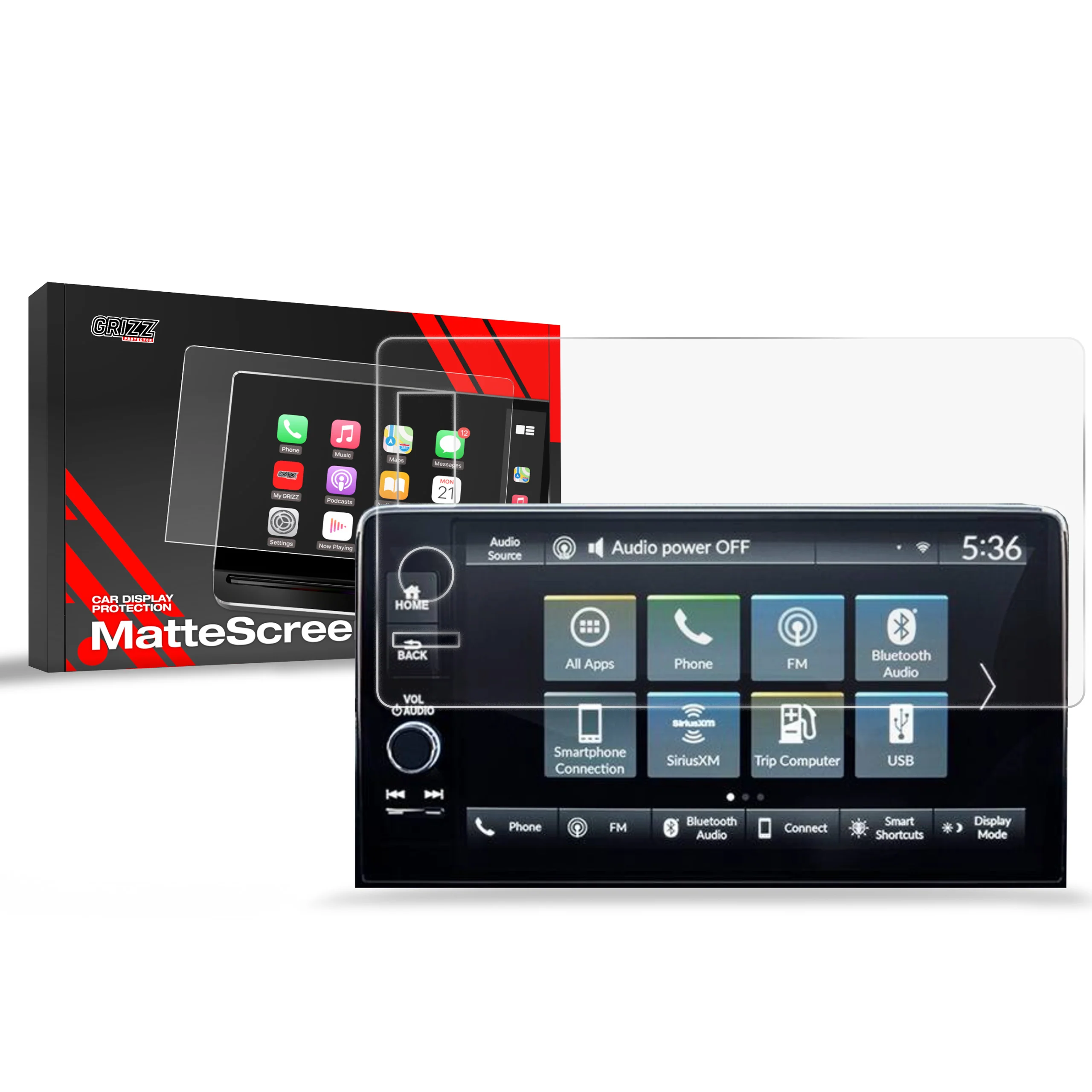 Matte Autodisplayfolie für Honda CR-V 6 9" (2022-2025), Grizz Protector