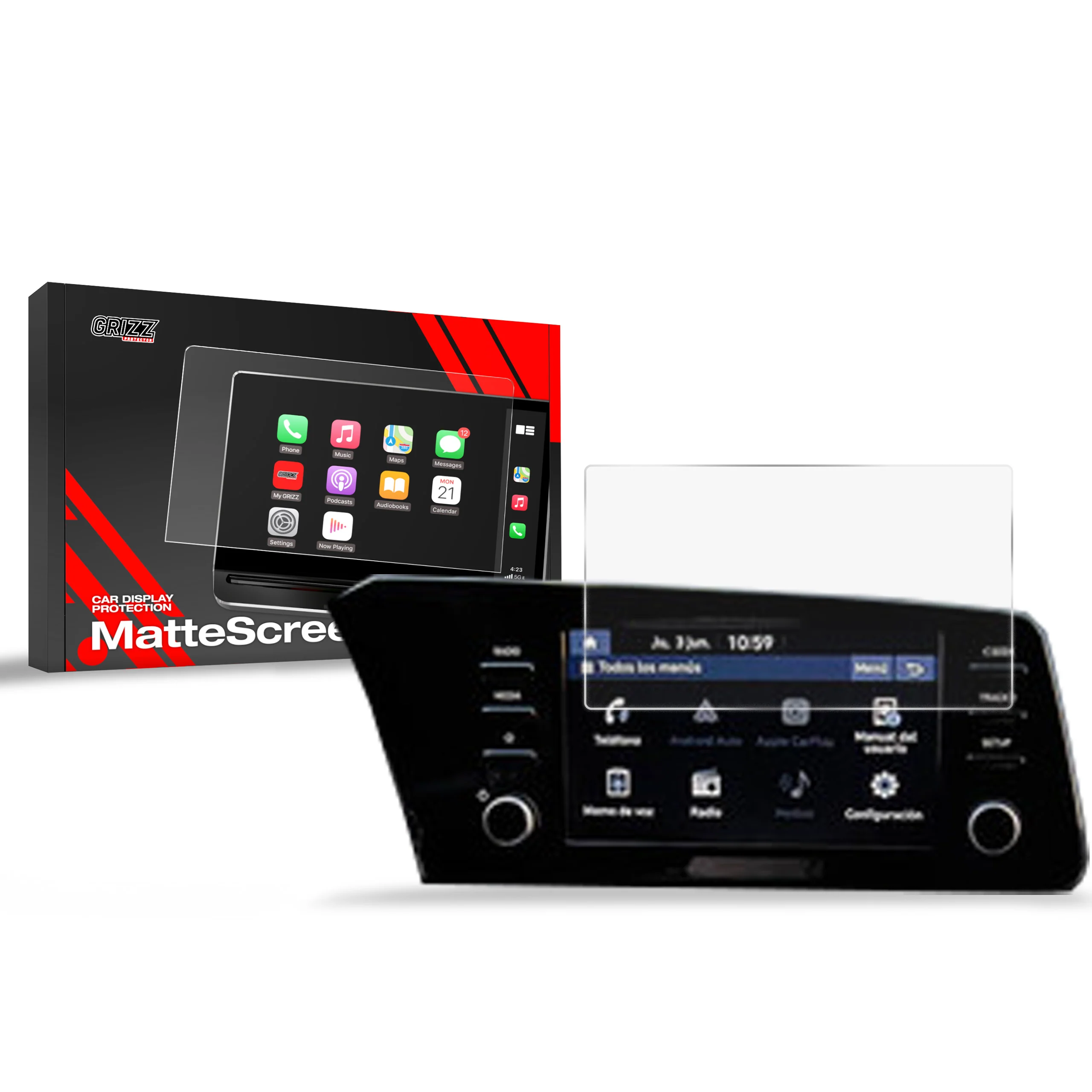 Matte Autodisplayfolie für Hyundai Elantra CN7 8" (2020-2025), Grizz Protector