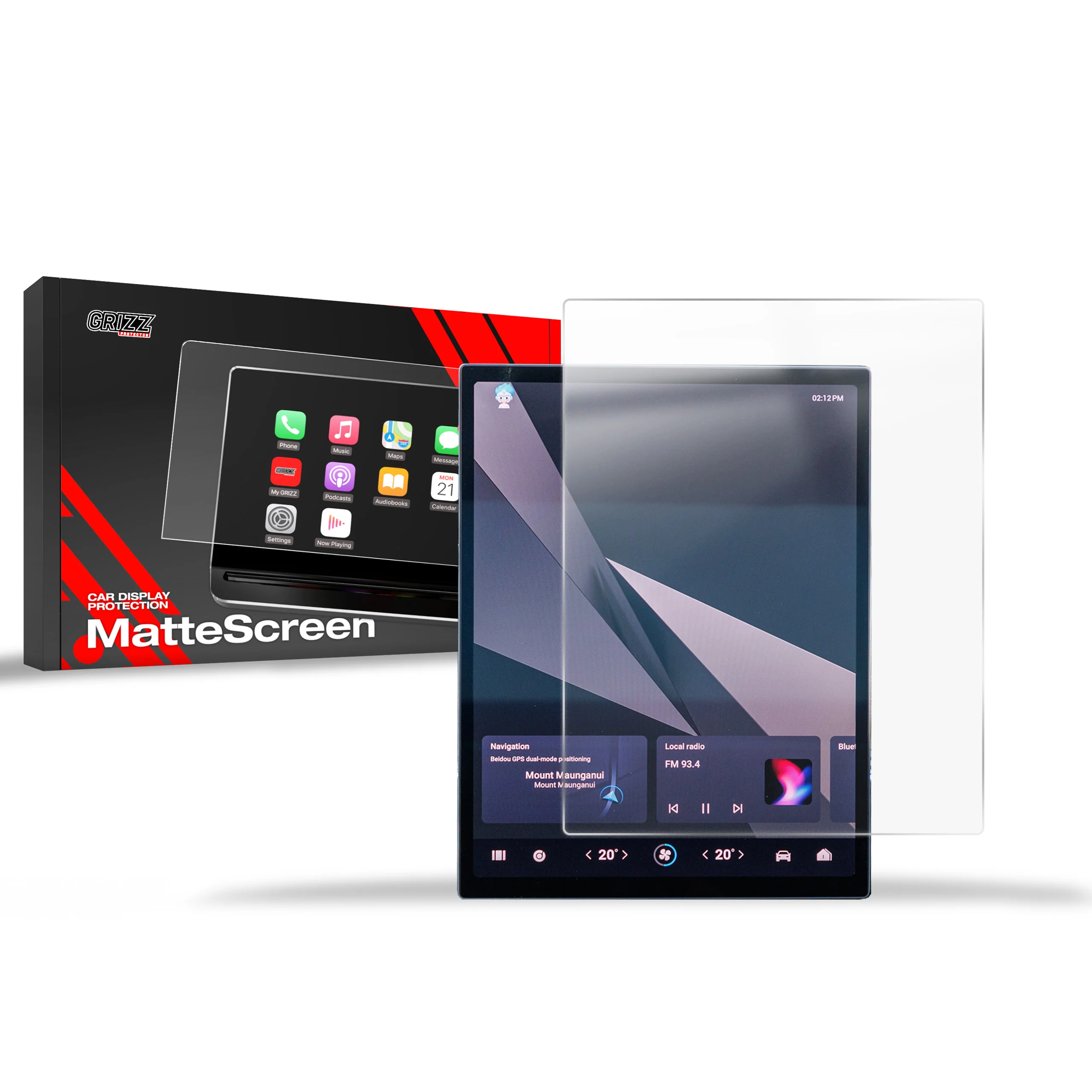 Matte Autodisplayfolie für Jaecoo J7 13,2" (2024-2025), Grizz Protector