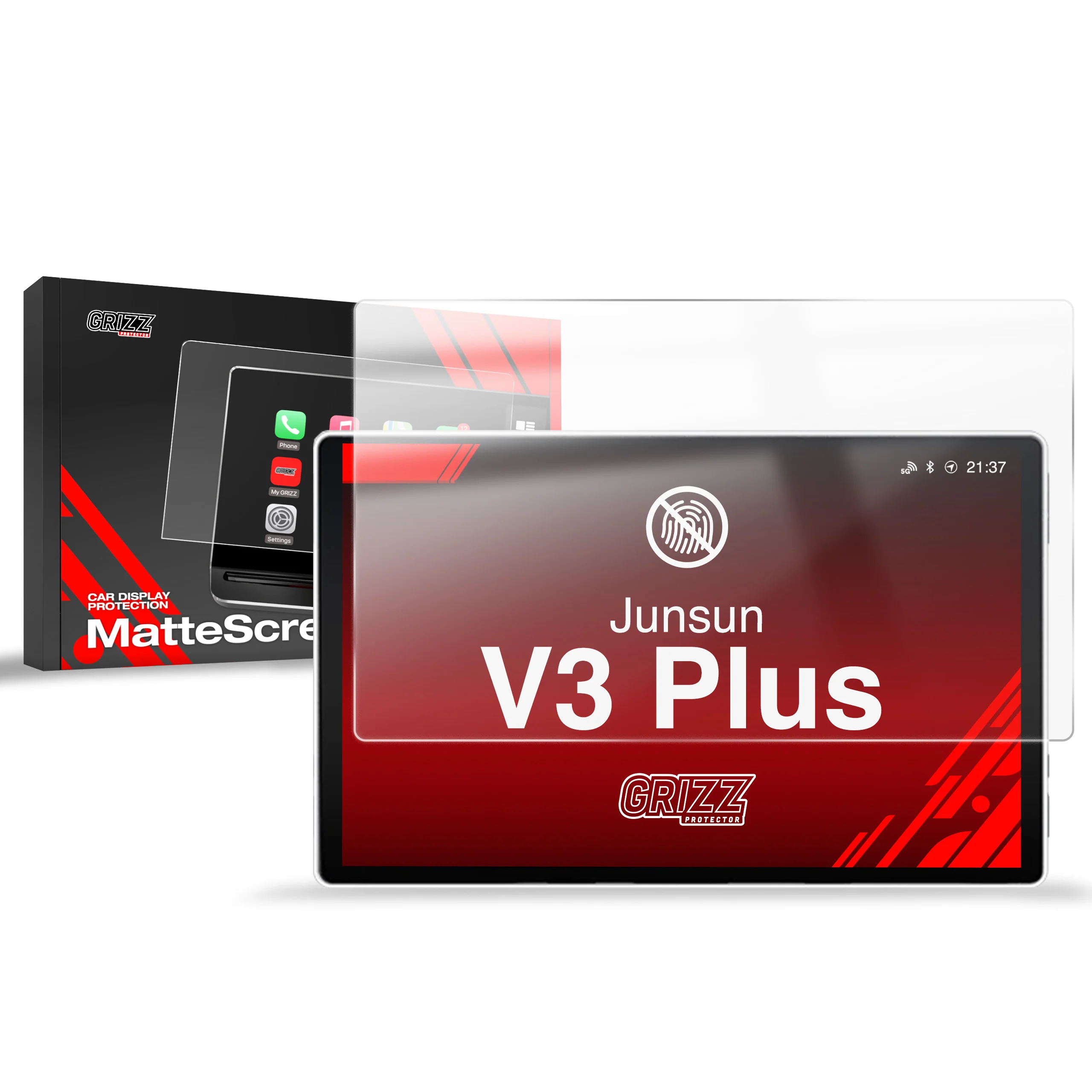 Matte Autodisplayfolie für Junsun V3 Plus 11,5", Grizz Protector