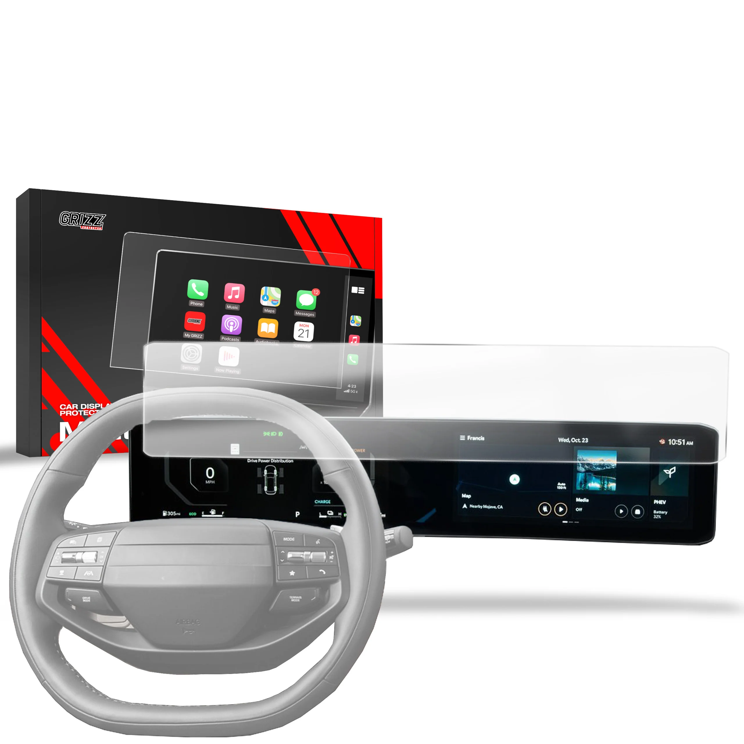 Matte Autodisplayfolie für Kia Sportage 5 Business Line Facelift 24" (2025), Grizz Protector - Image 8