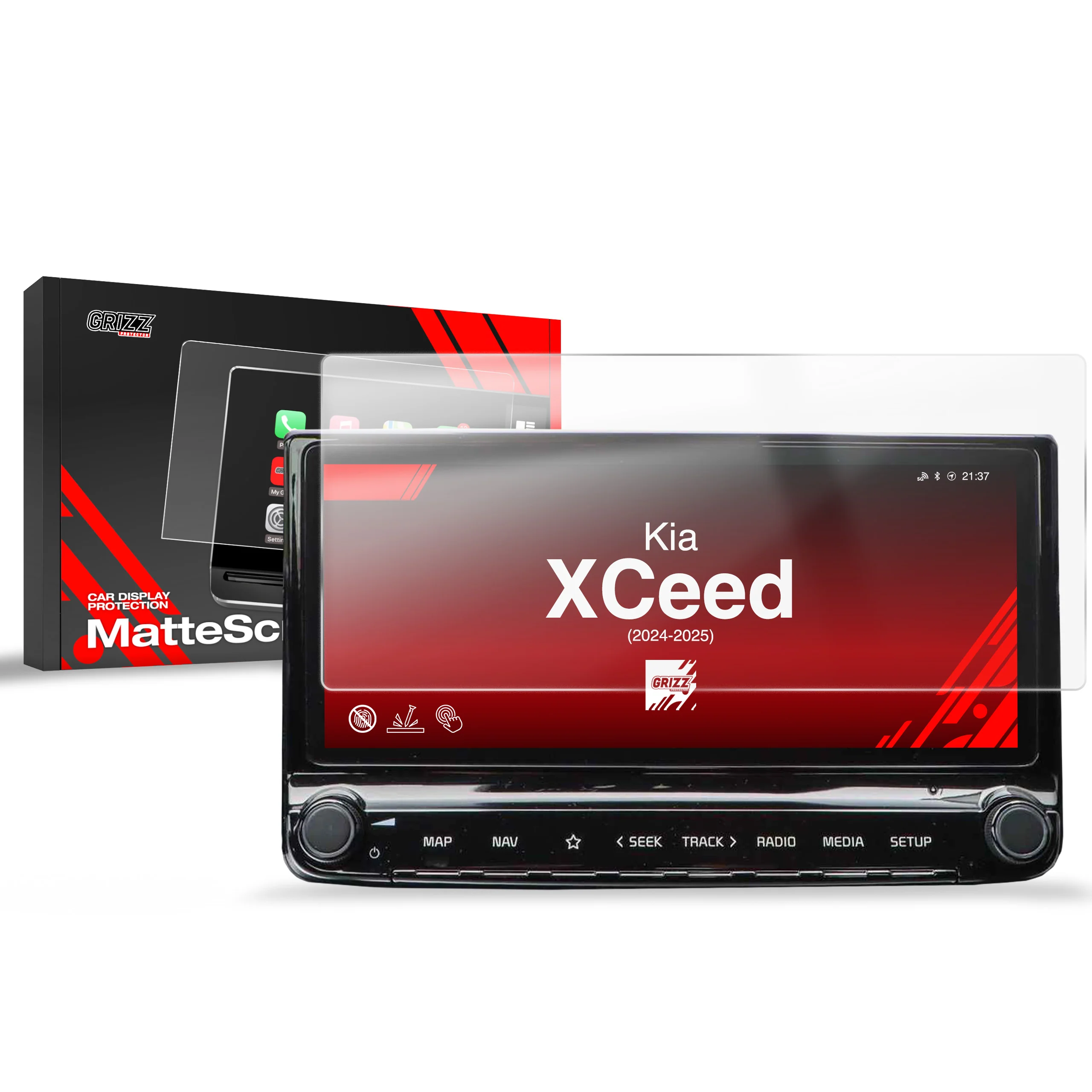 Matte Autodisplayfolie für Kia XCeed (2024-2025), Grizz Protector