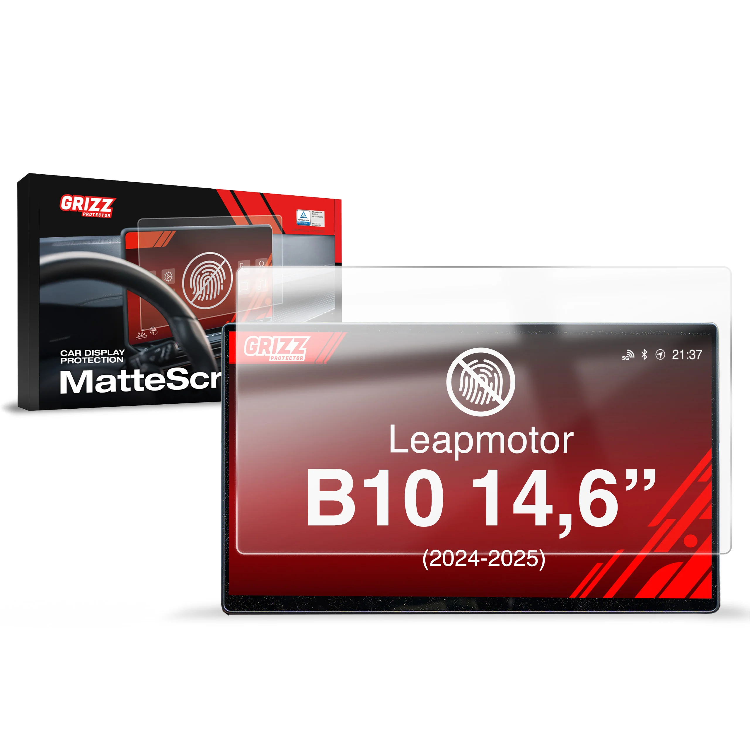 Matte Autodisplayfolie für Leapmotor B10 14,6" (2024-2025), Grizz Protector
