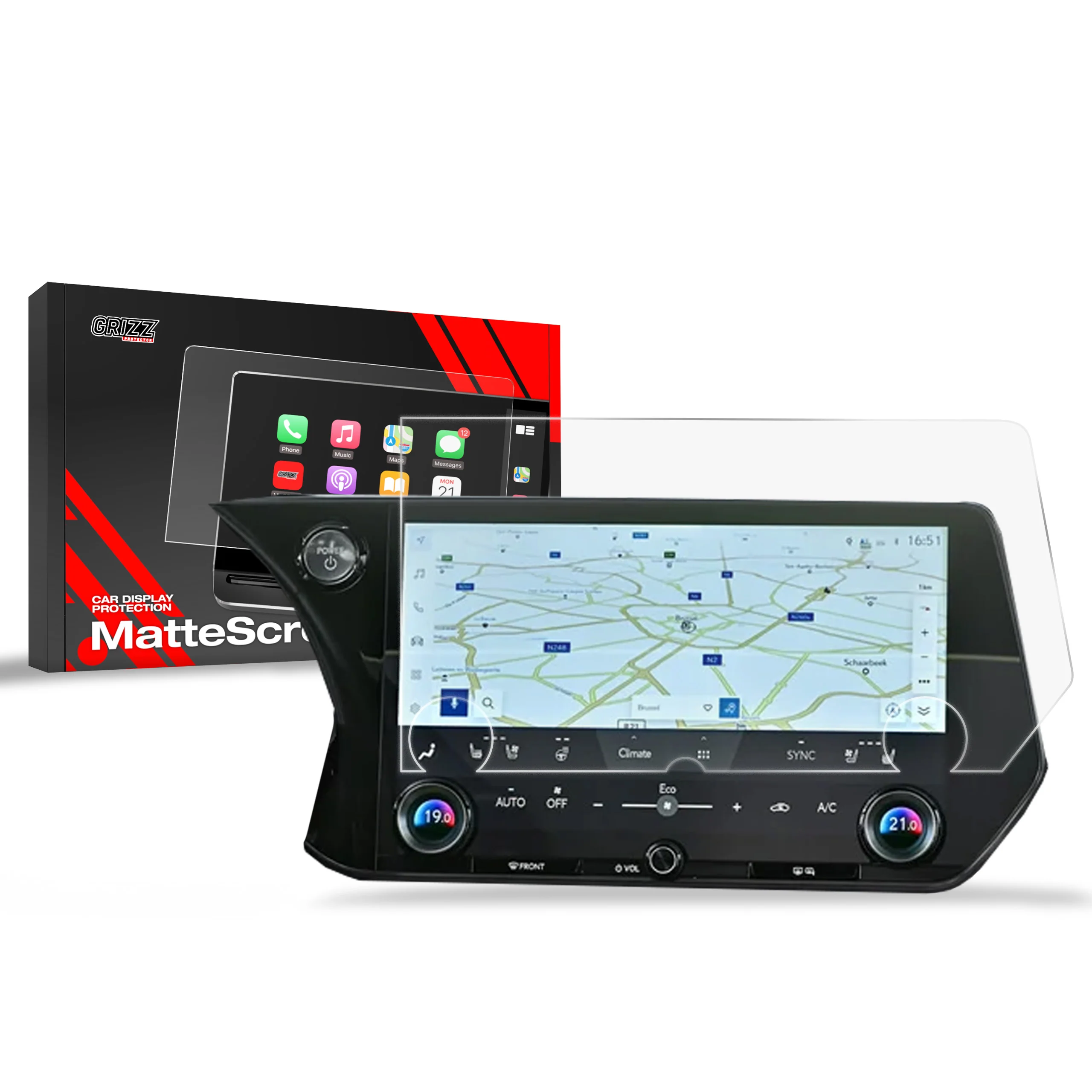 Matte Autodisplayfolie für Lexus RX 5 14" (2022-2025), Grizz Protector