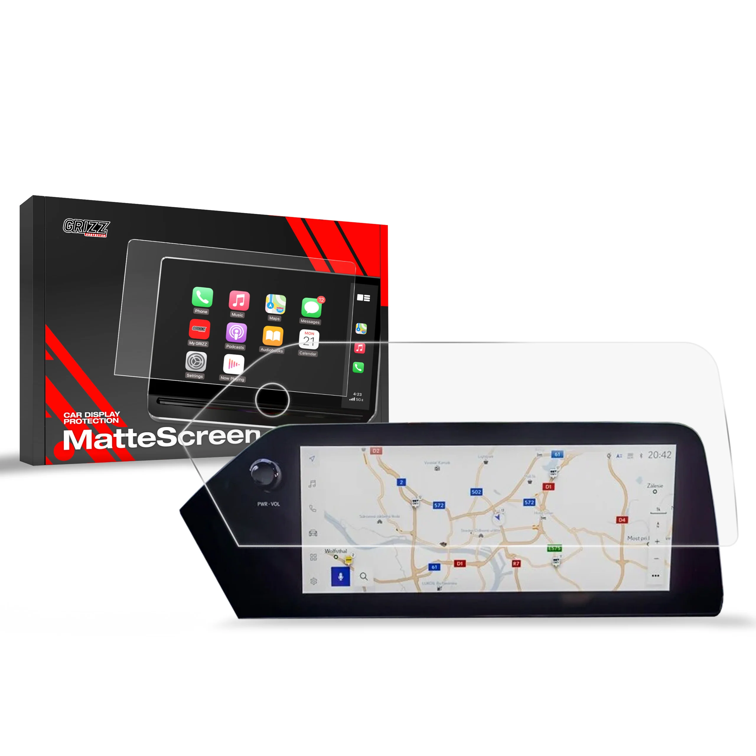 Matte Autodisplayfolie für Lexus UX 12,3" (2020-2024), Grizz Protector