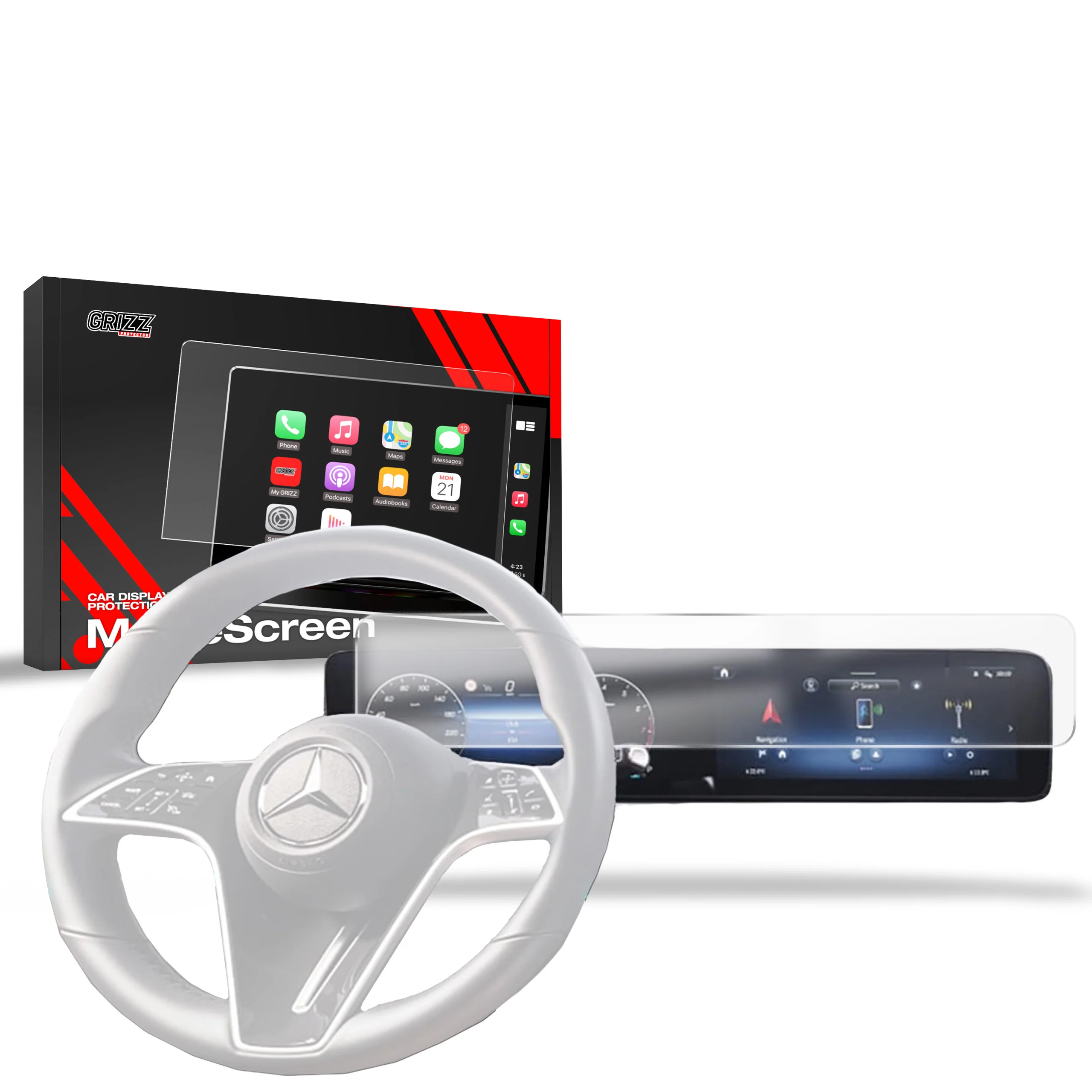 Matte Autodisplayfolie für Mercedes EQA (2024-2025), Grizz Protector - Image 8