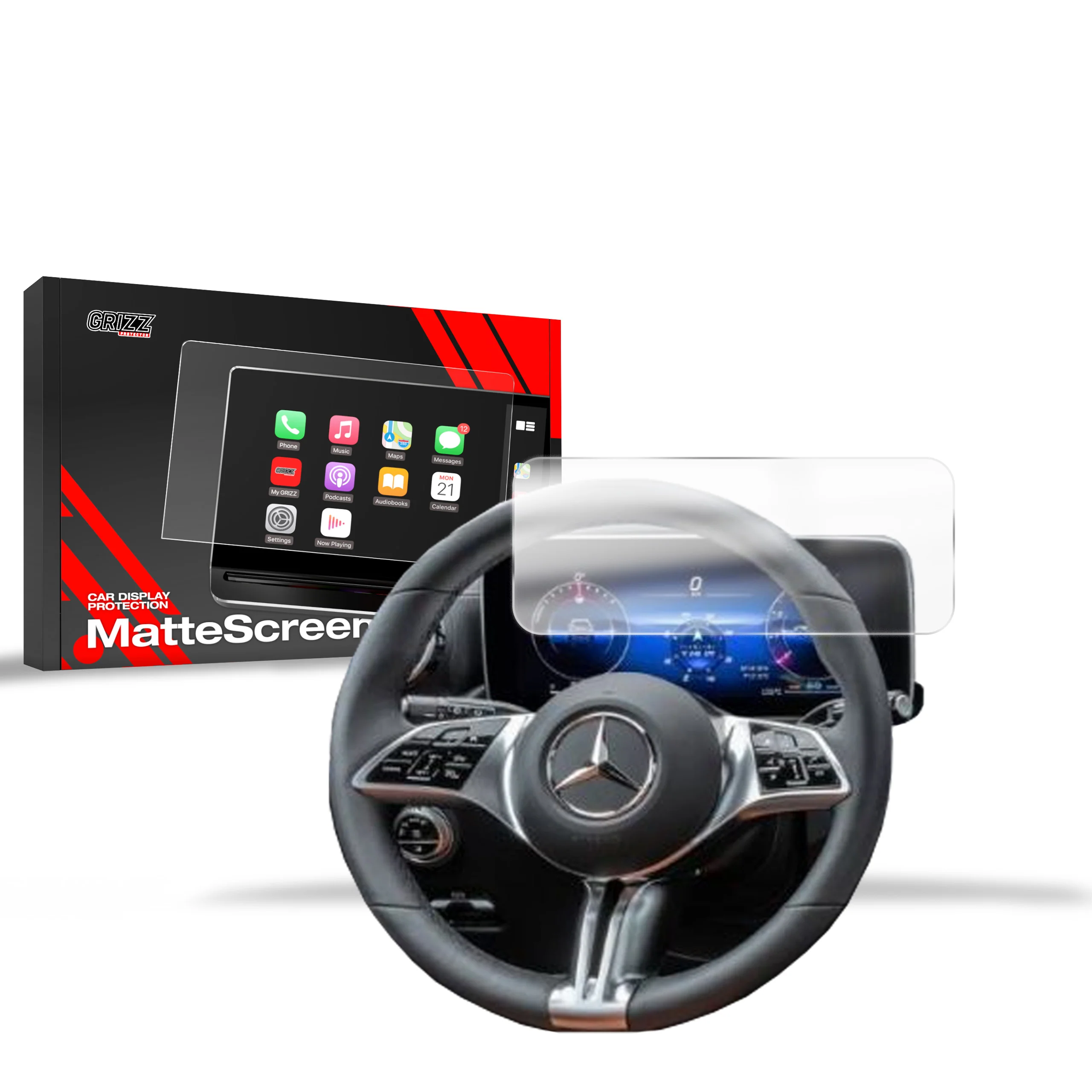 Matte Autodisplayfolie für Mercedes GLC X254 (2022-2025), Grizz Protector