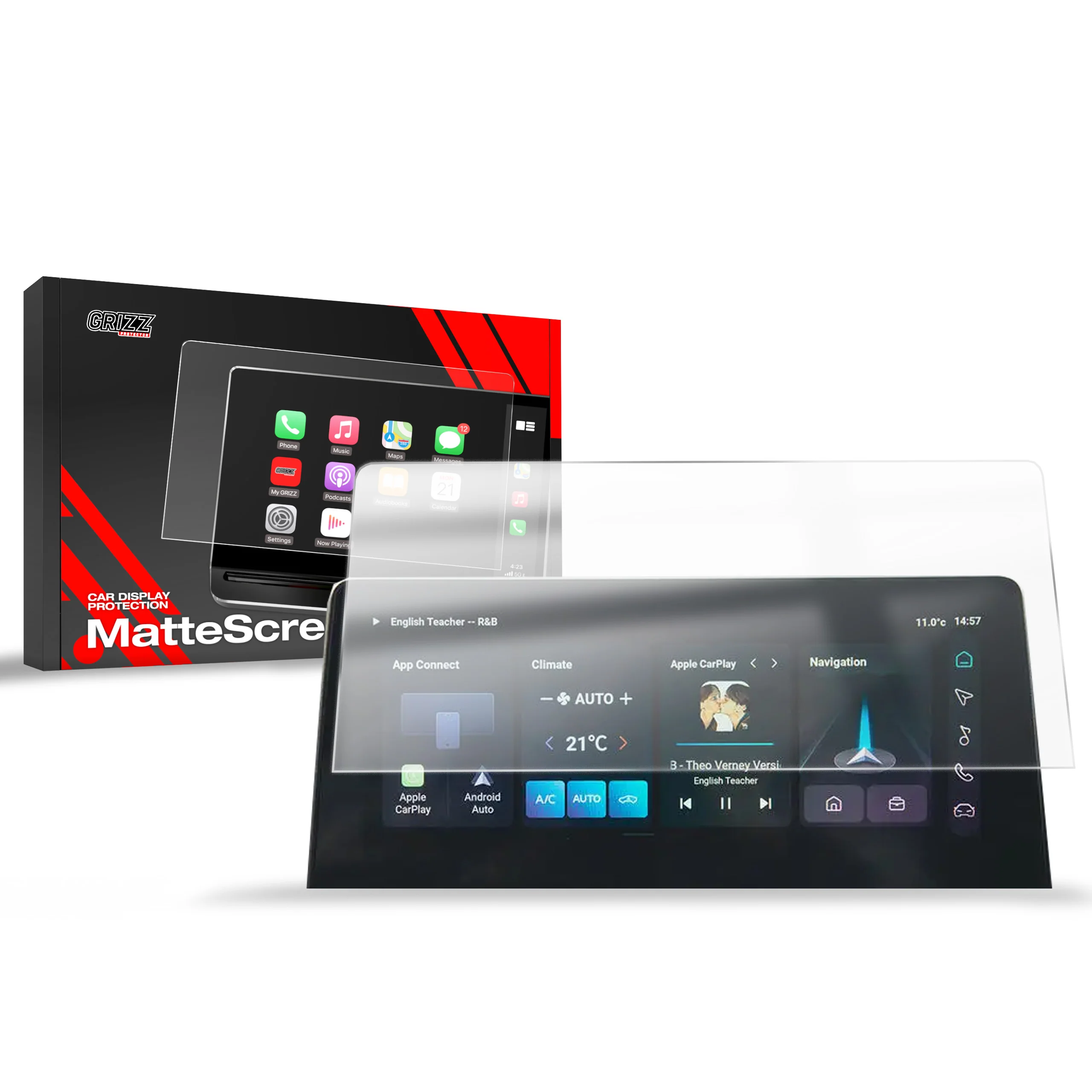 Matte Autodisplayfolie für MG 3 10,25" (2024-2025), Grizz Protector