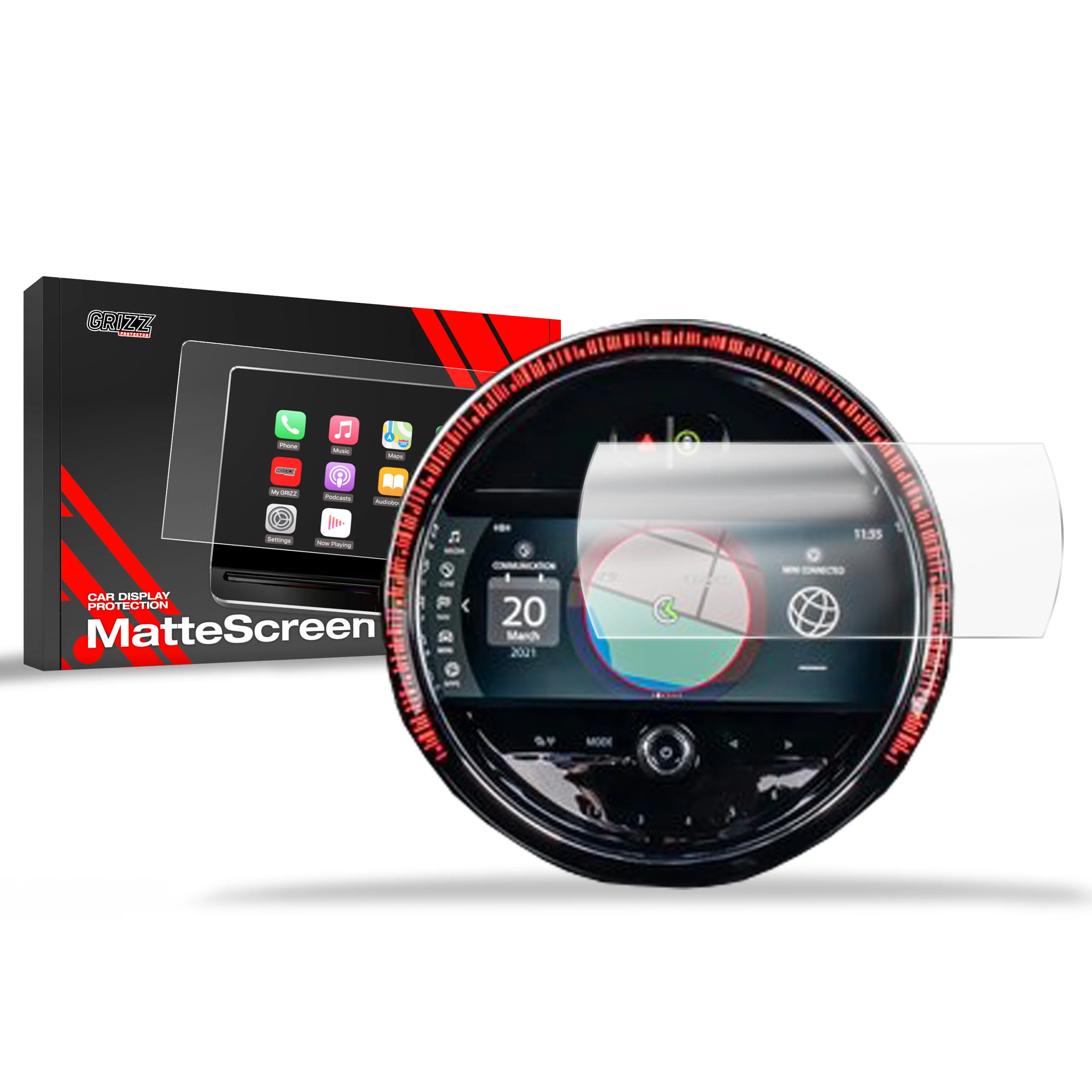 Matte Autodisplayfolie für Mini Countryman 2 (2017-2023), Grizz Protector