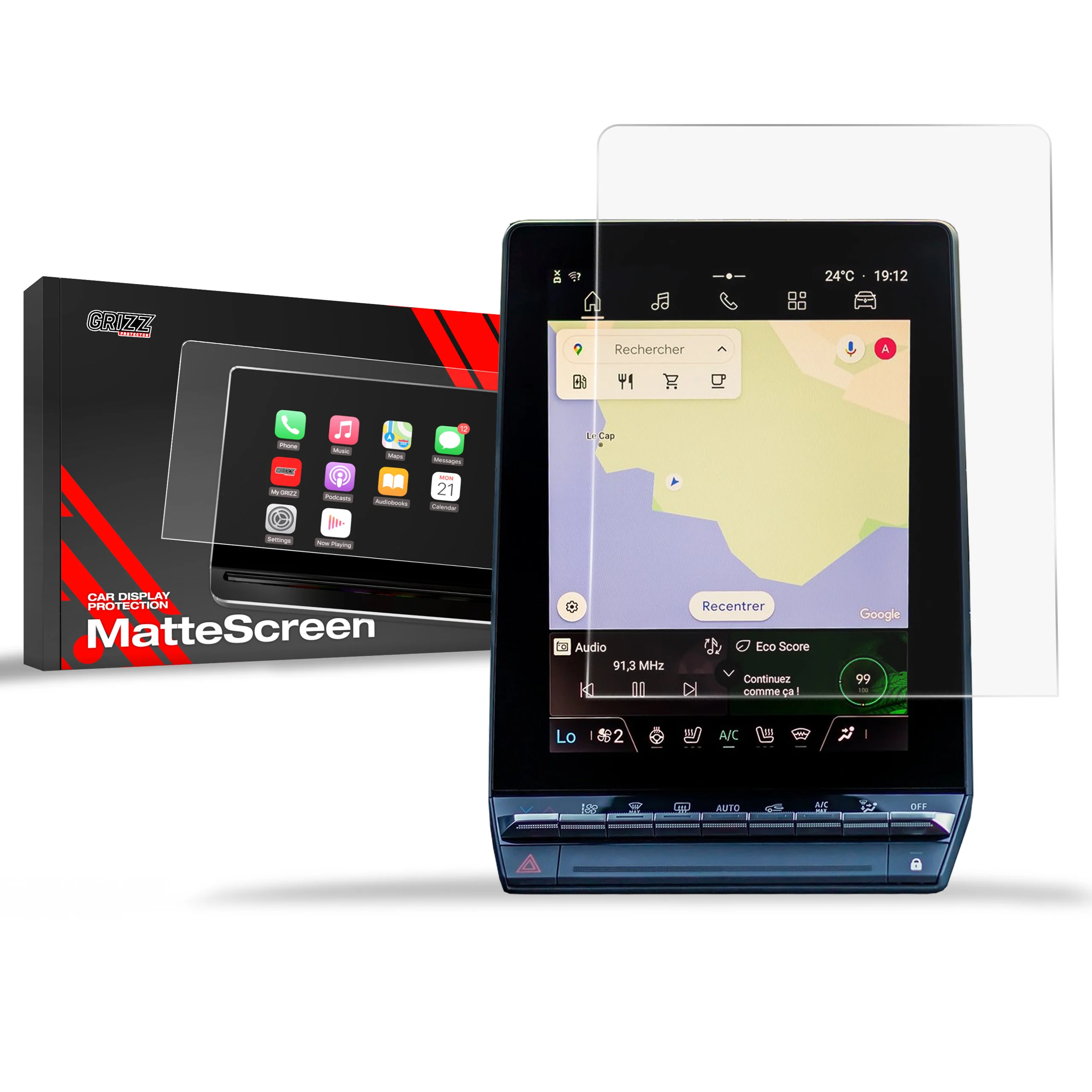 Matte Autodisplayfolie für Mitsubishi ASX 10,4" (2024-2025), Grizz Protector