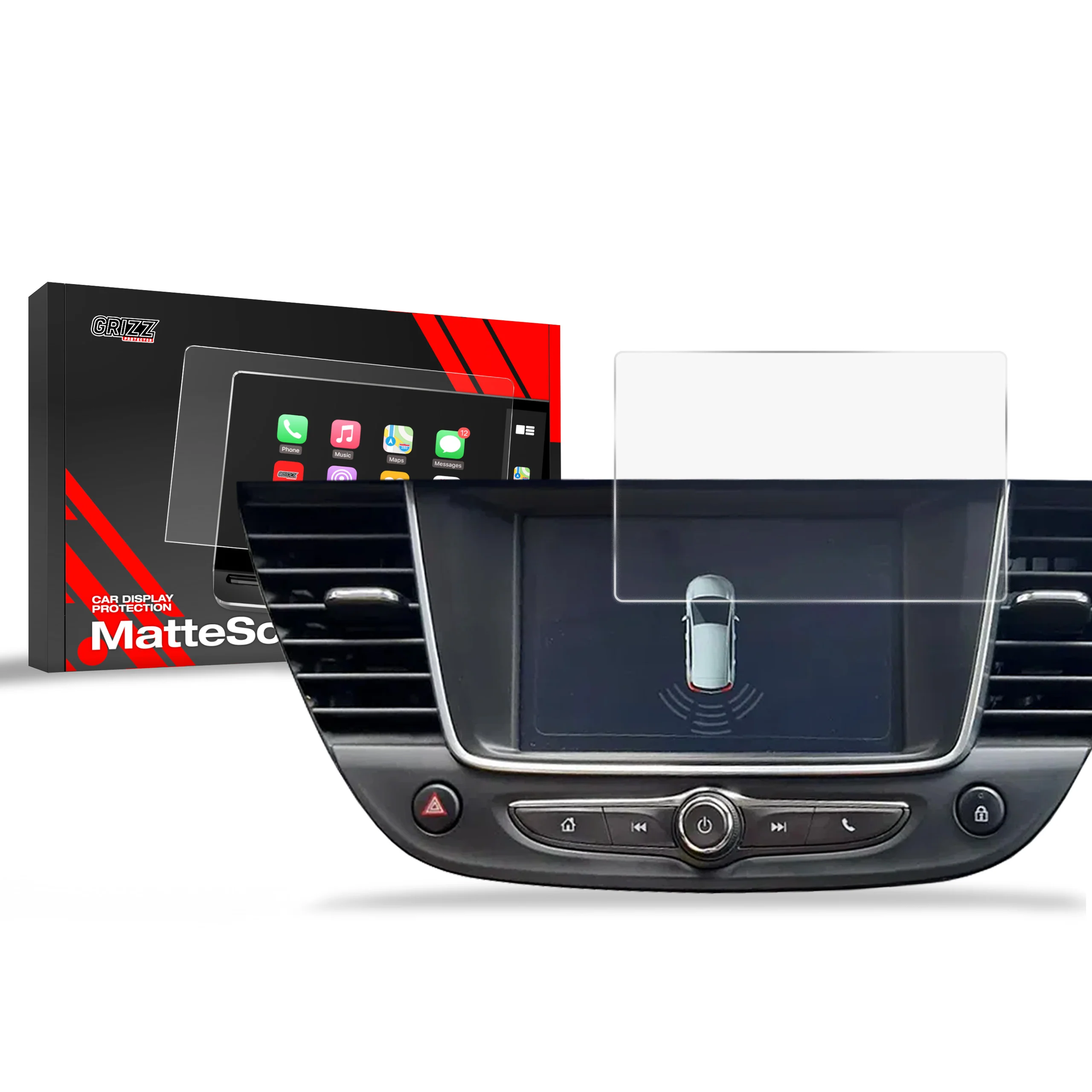 Matte Autodisplayfolie für Opel Astra K 7" (2015-2021), Grizz Protector