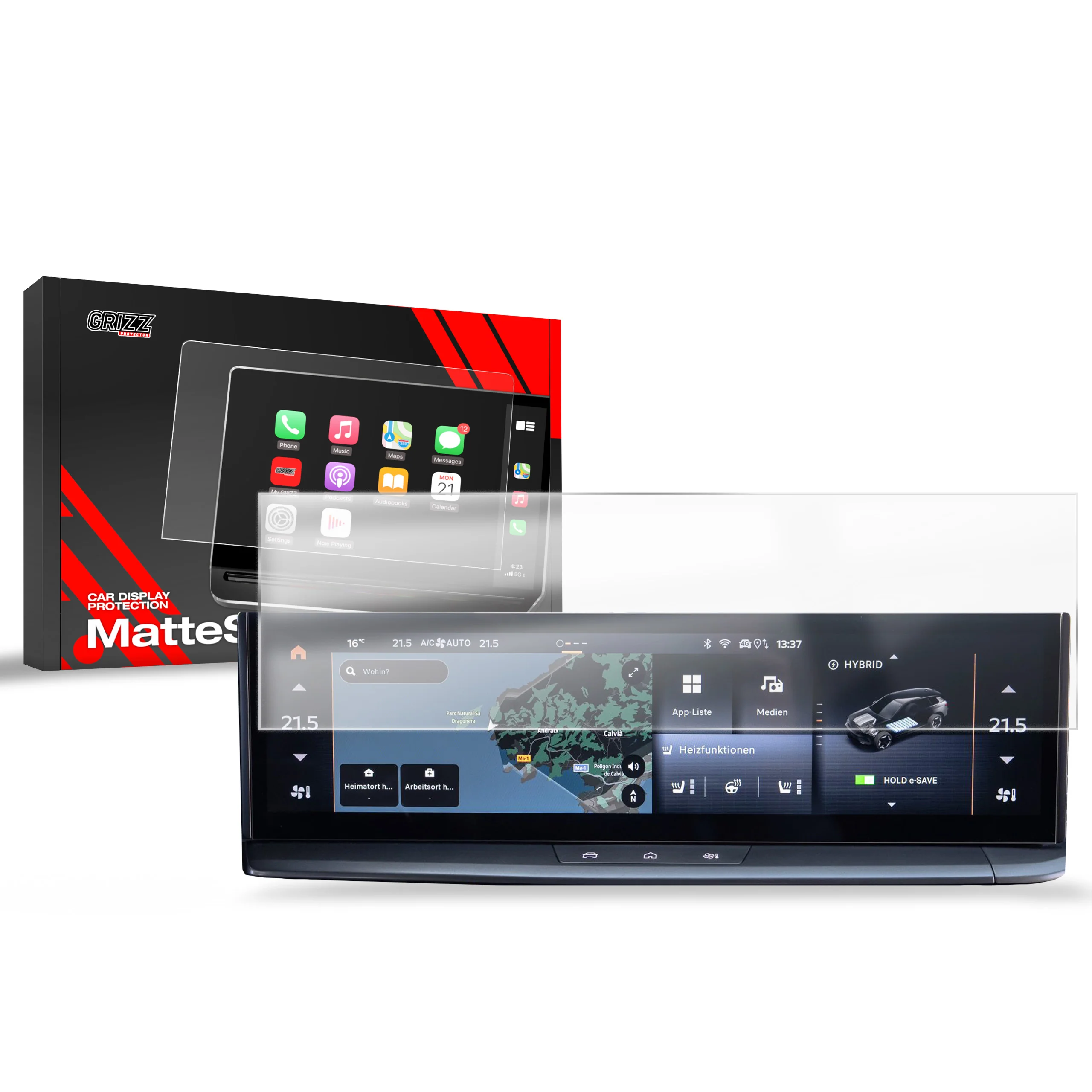 Matte Autodisplayfolie für Opel Grandland (2025), Grizz Protector