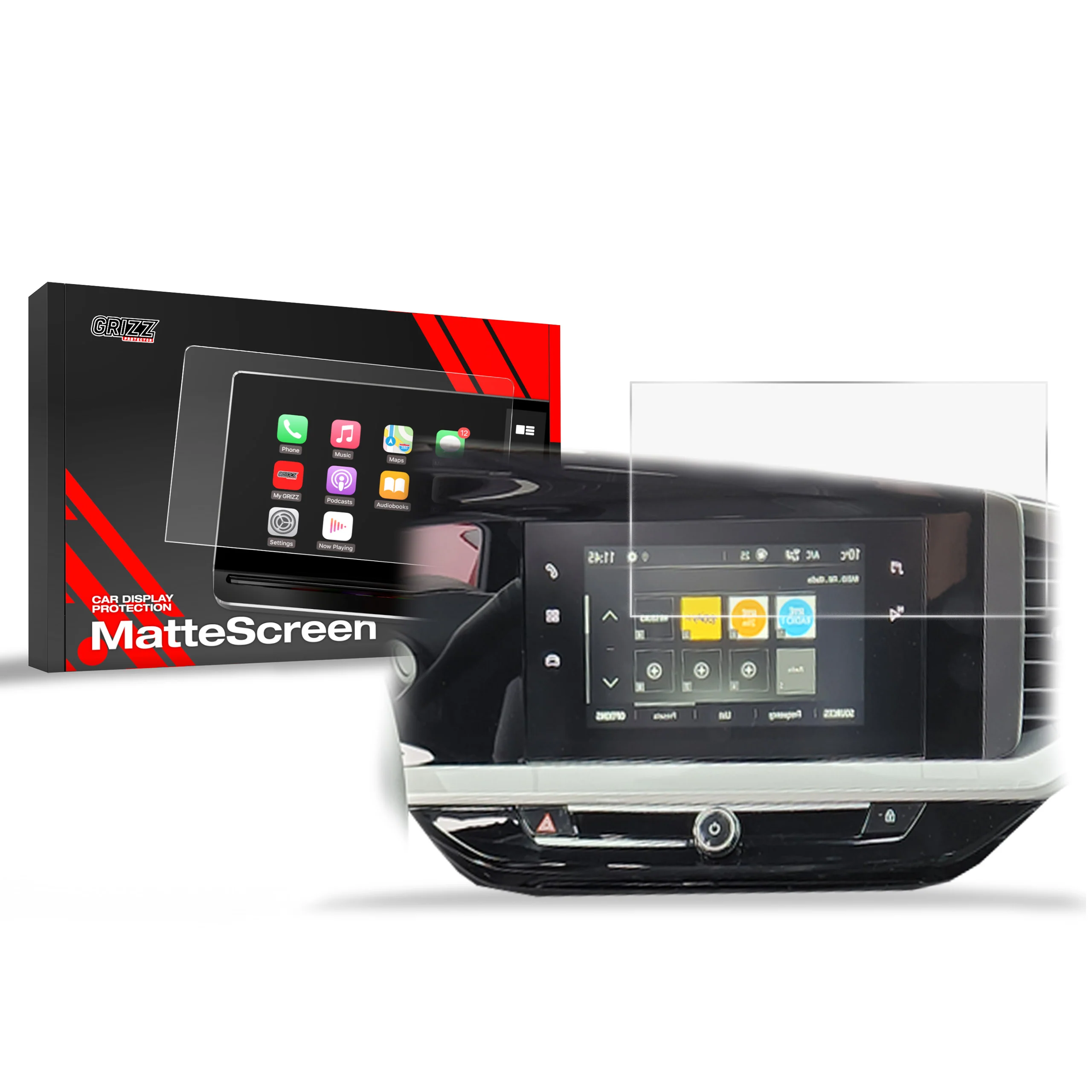 Matte Autodisplayfolie für Opel Grandland 7" (2021-2024), Grizz Protector