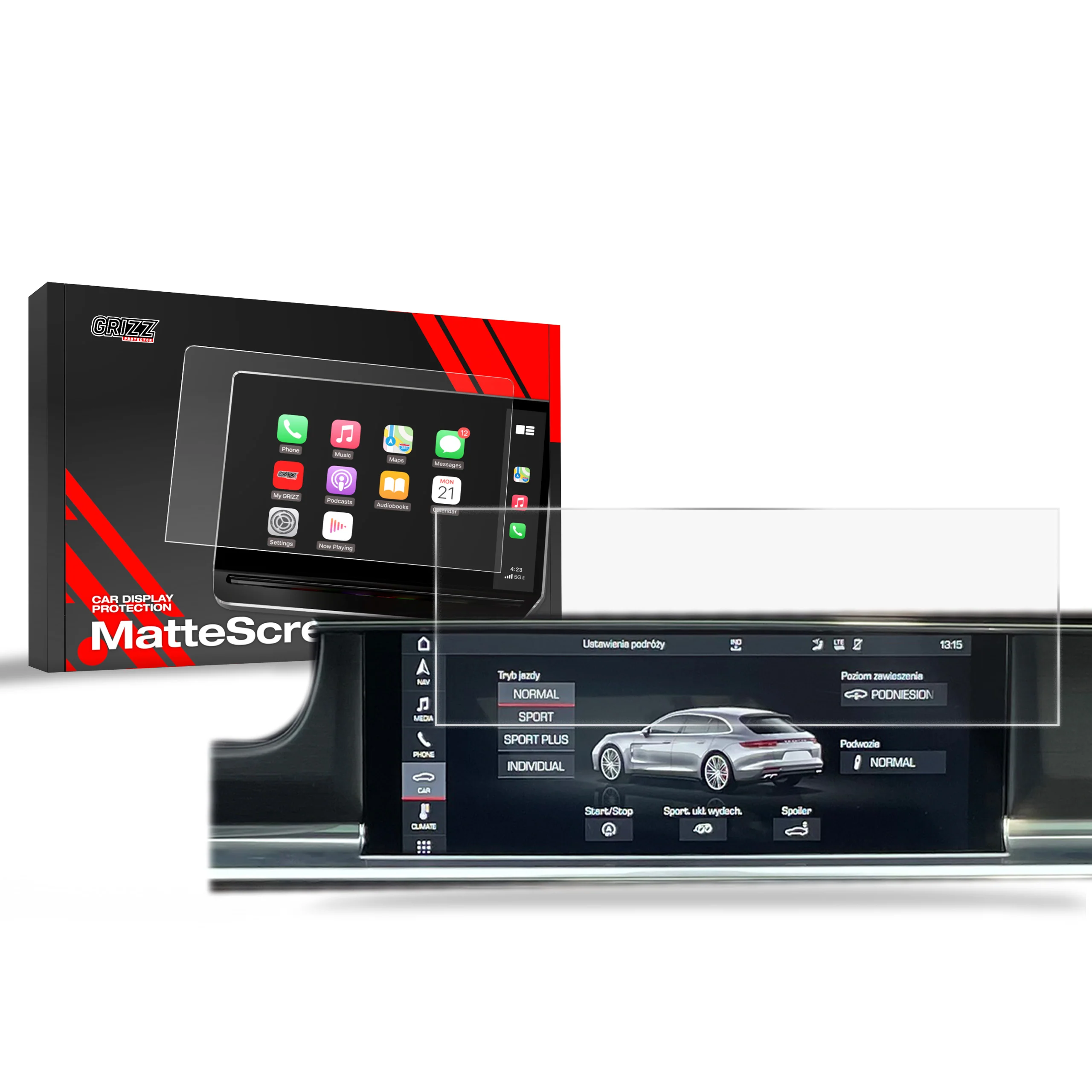 Matte Autodisplayfolie für Porsche Panamera 2 (2016-2023), Grizz Protector