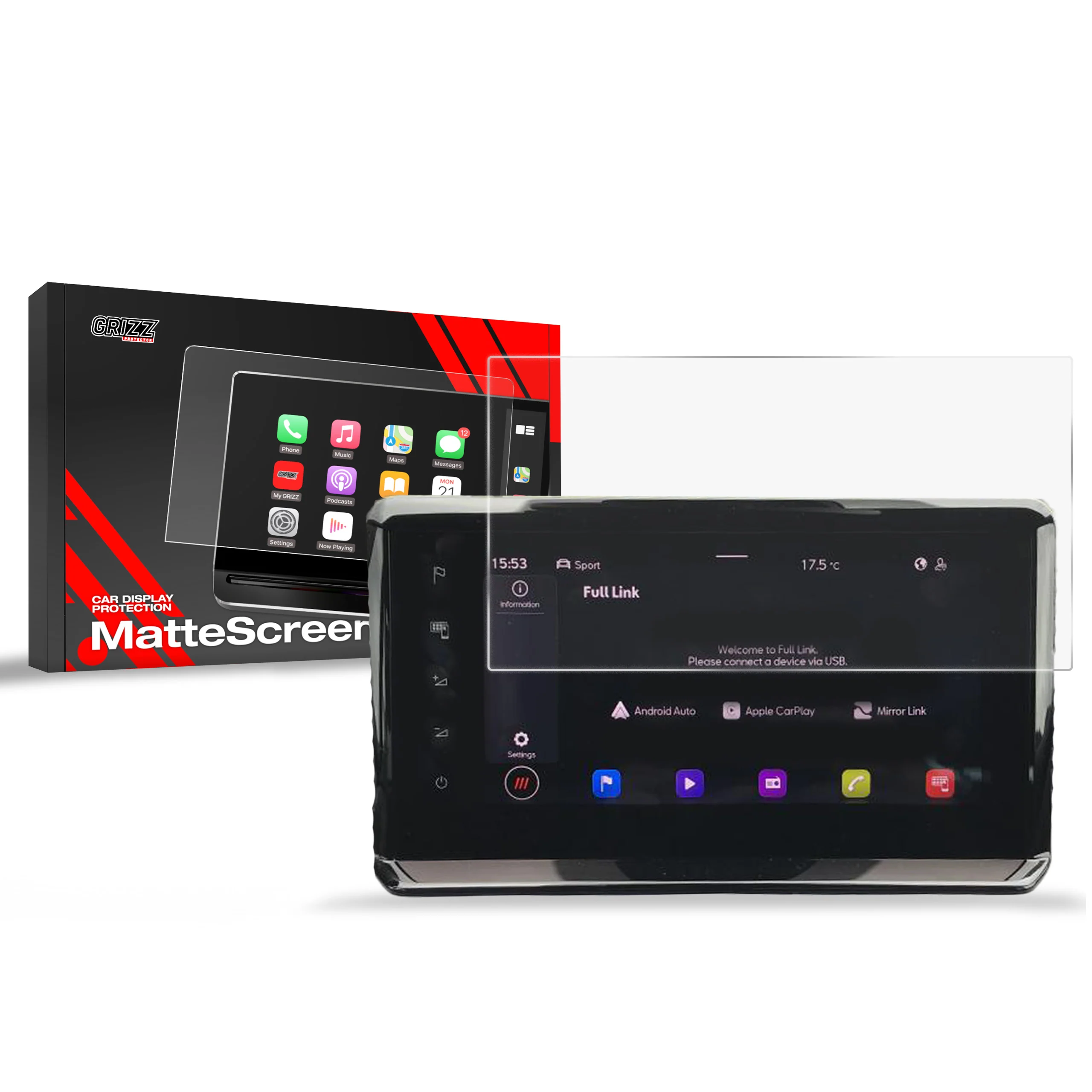 Matte Autodisplayfolie für Seat Tarraco 9,2" (2020-2025), Grizz Protector