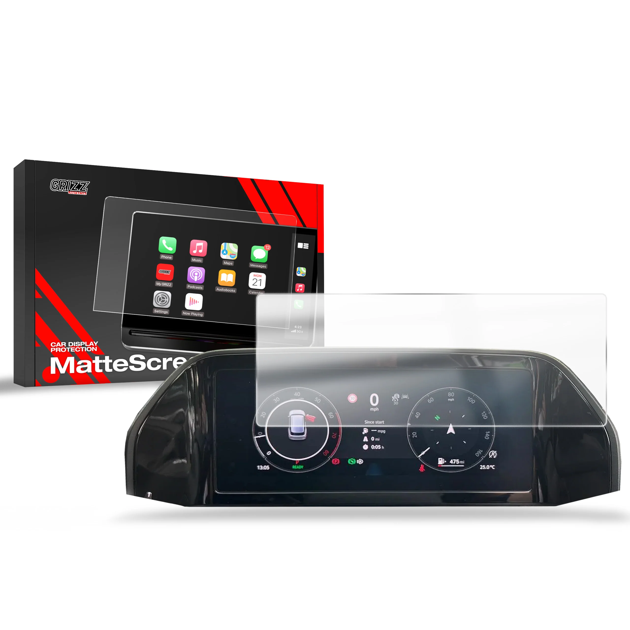 Matte Autodisplayfolie für Skoda Kodiaq 2 (2024-2025), Grizz Protector