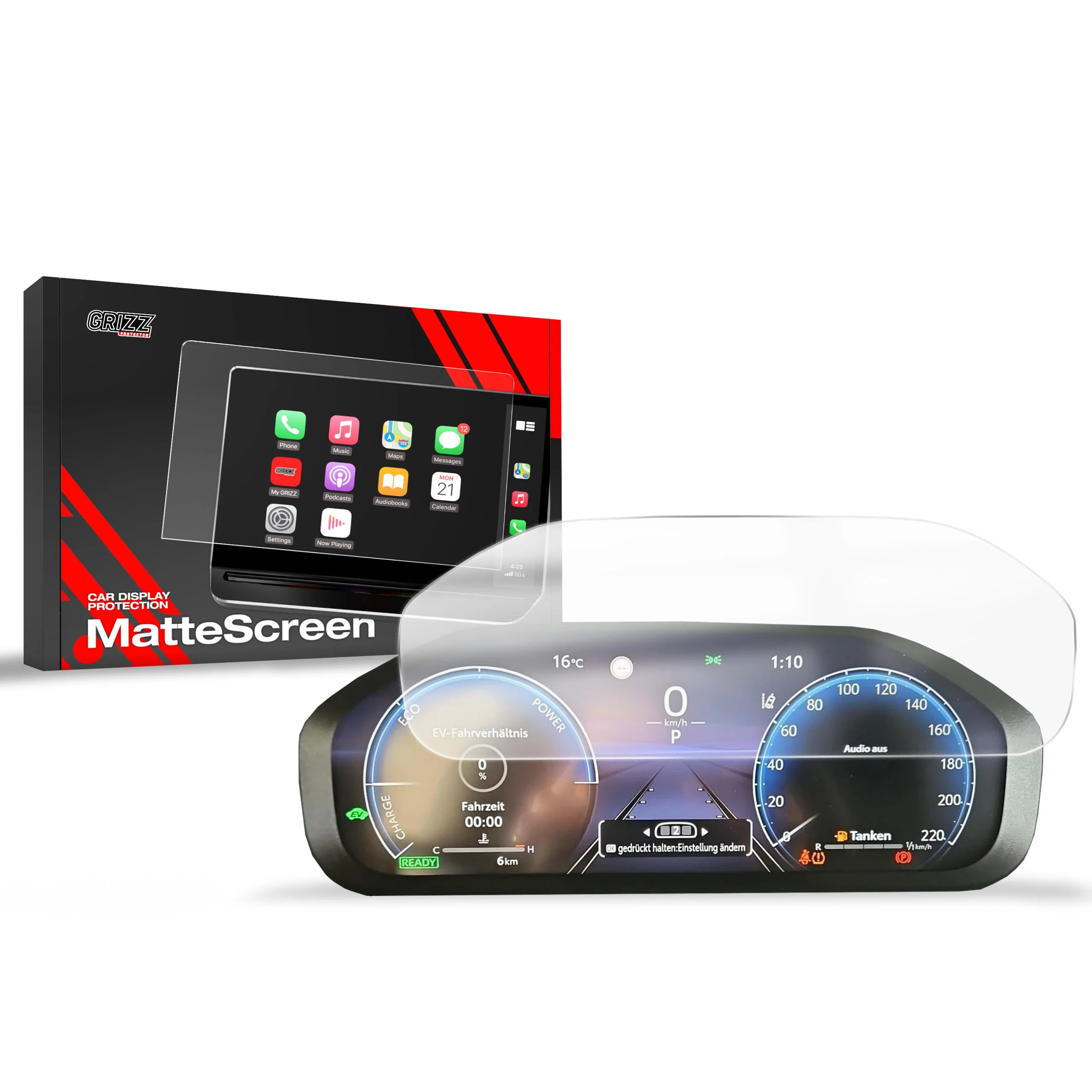 Matte Autodisplayfolie für Toyota RAV4 Virtual Cockpit (2023-2025), Grizz Protector