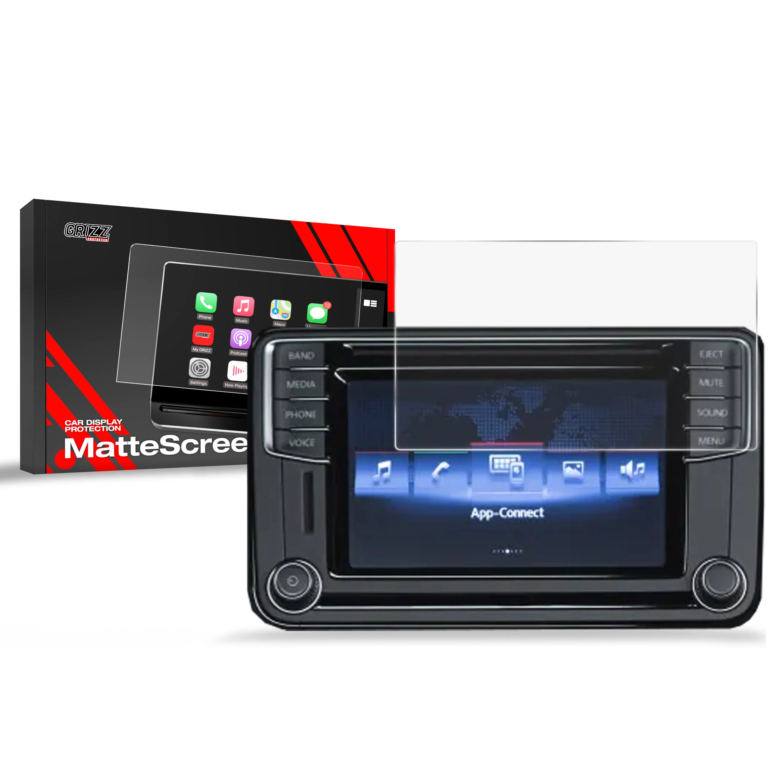 Matte Autodisplayfolie für Volkswagen Scirocco (2015-2018), Grizz Protector