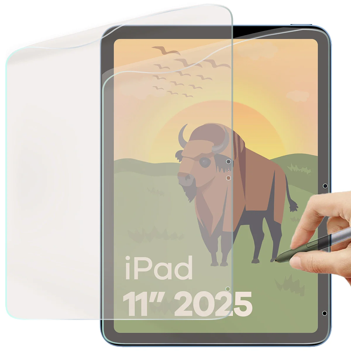 Matte Folie für iPad 11" (A16) 2025, Bizon Tab Film Sun Duo, 2 Stück