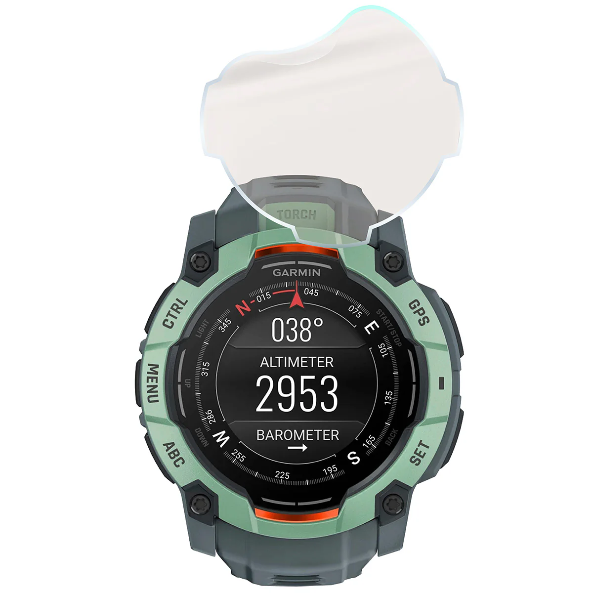 Matte Folie für Garmin Instinct 3 50 mm, Bizon Watch Film Sun Duo, 2 Stück