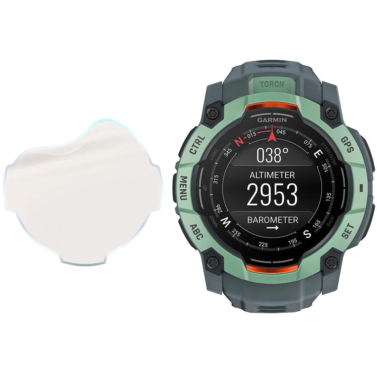 Matte Folie für Garmin Instinct 3 50 mm, Bizon Watch Film Sun Duo, 2 Stück - Image 5