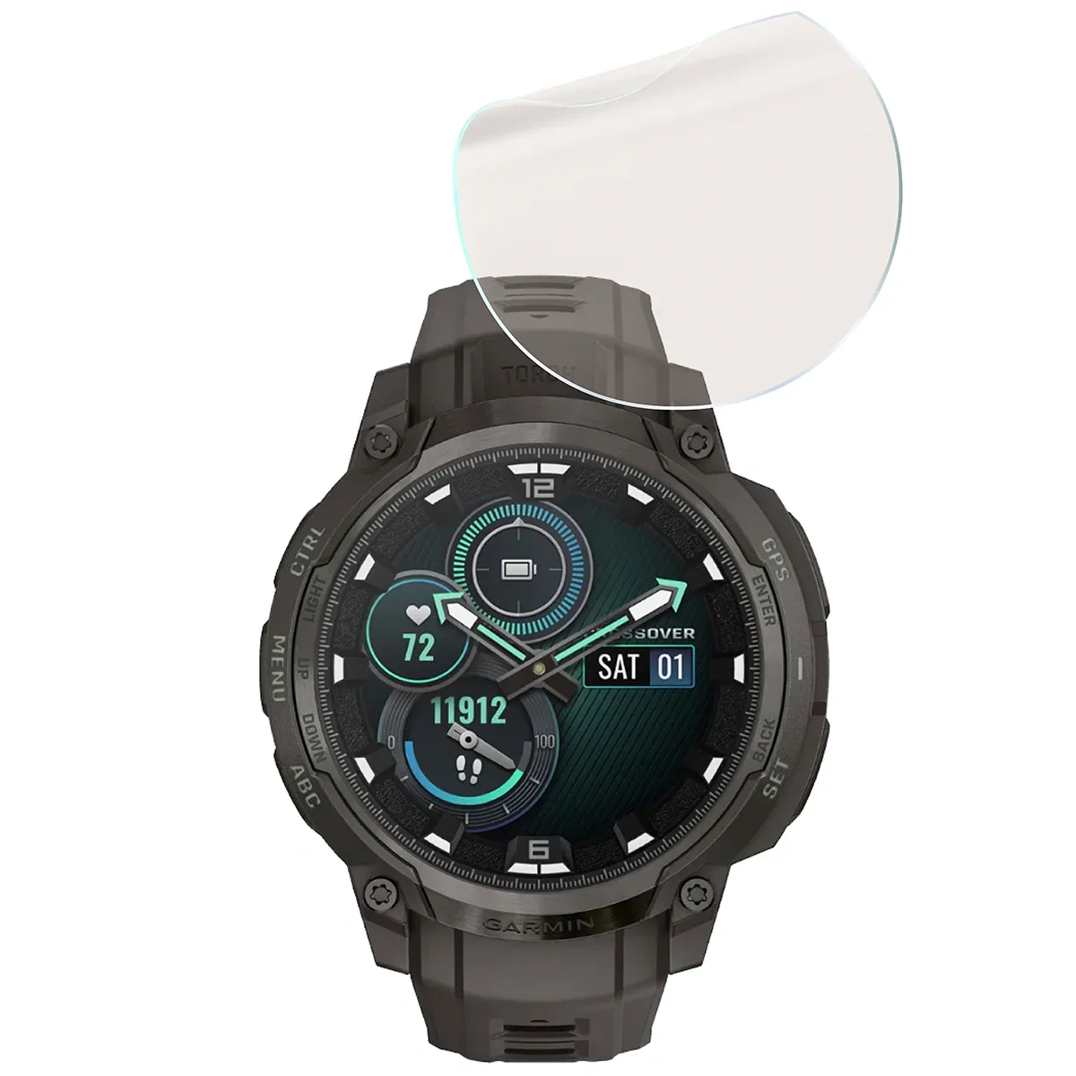 Matte Folie für Garmin Instinct Crossover AMOLED, Bizon Watch Film Sun, 1 Stück - Image 5