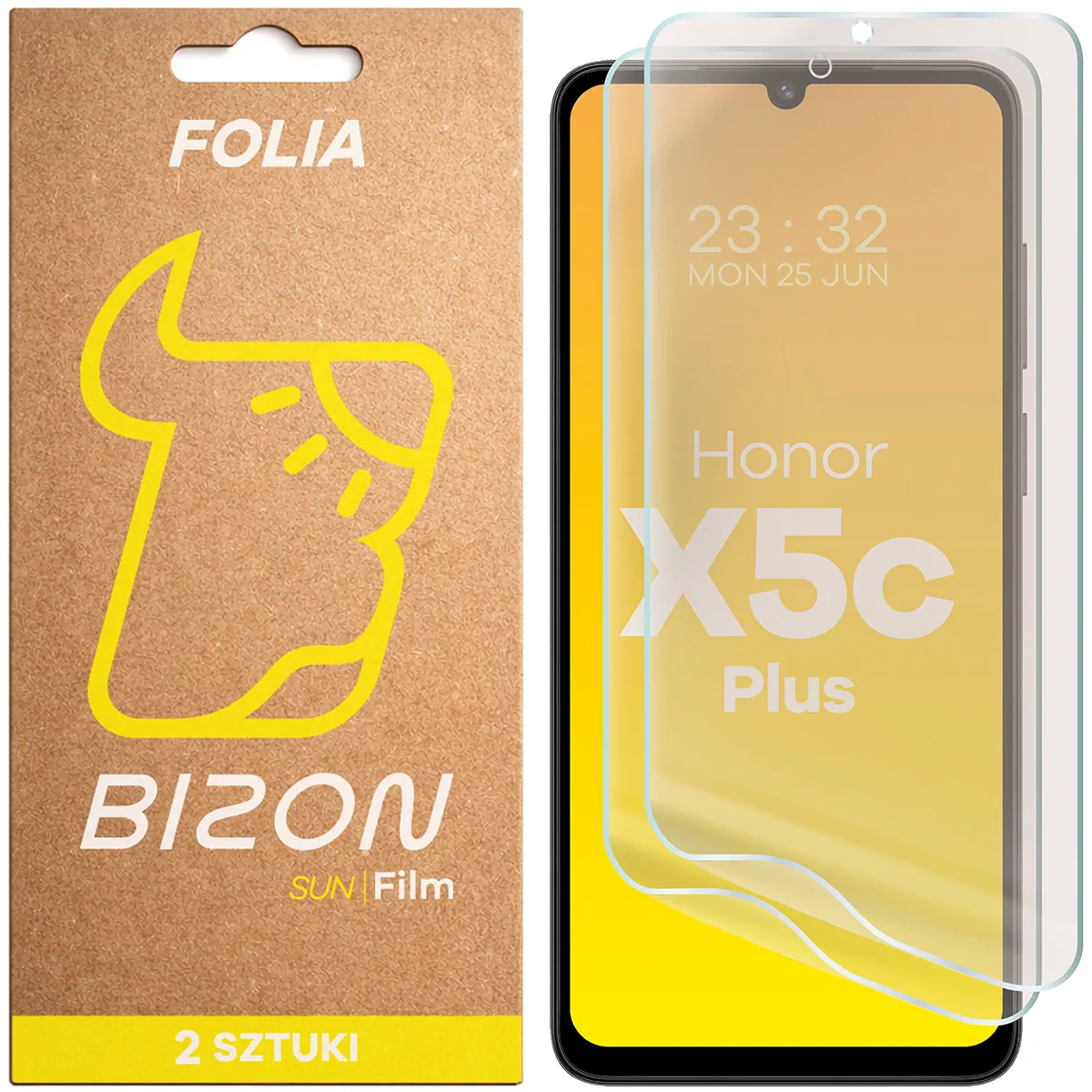 Matte Folie für Honor X5c Plus, Bizon Film Sun Duo, 2 Stück