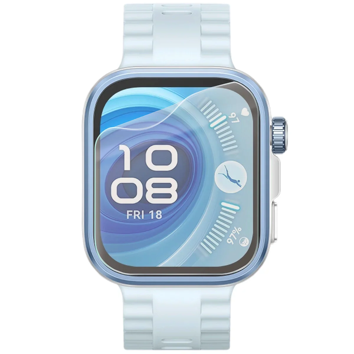 Matte Folie für Huawei Watch Fit 4 Pro, Bizon Watch Film Sun Duo, 2 Stück - Image 2