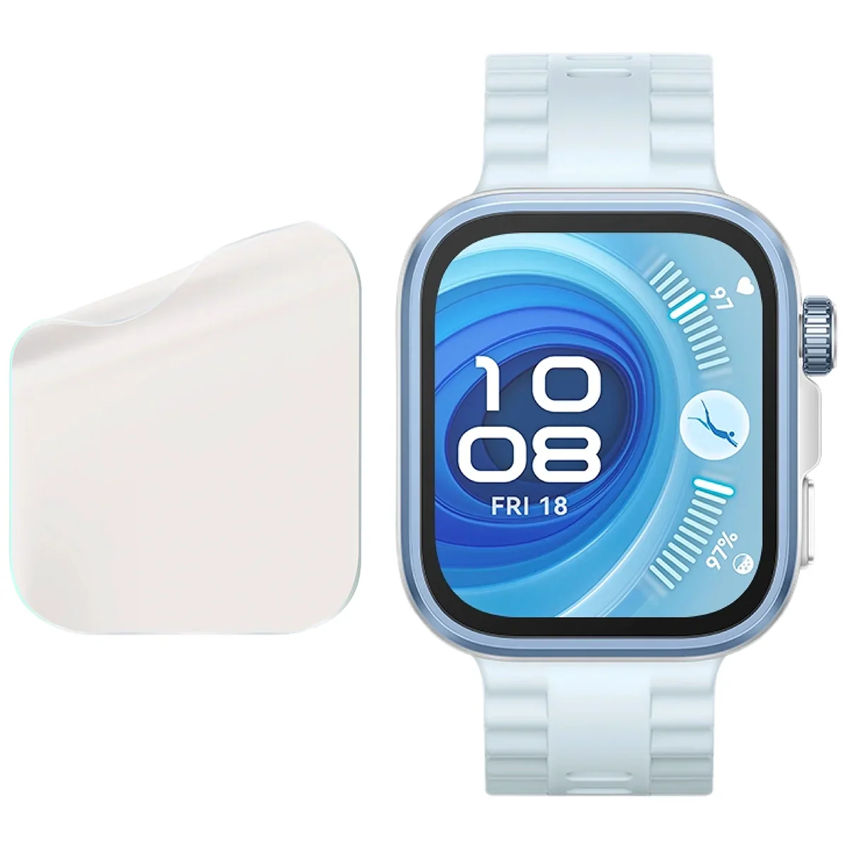 Matte Folie für Huawei Watch Fit 4 Pro, Bizon Watch Film Sun Duo, 2 Stück - Image 4