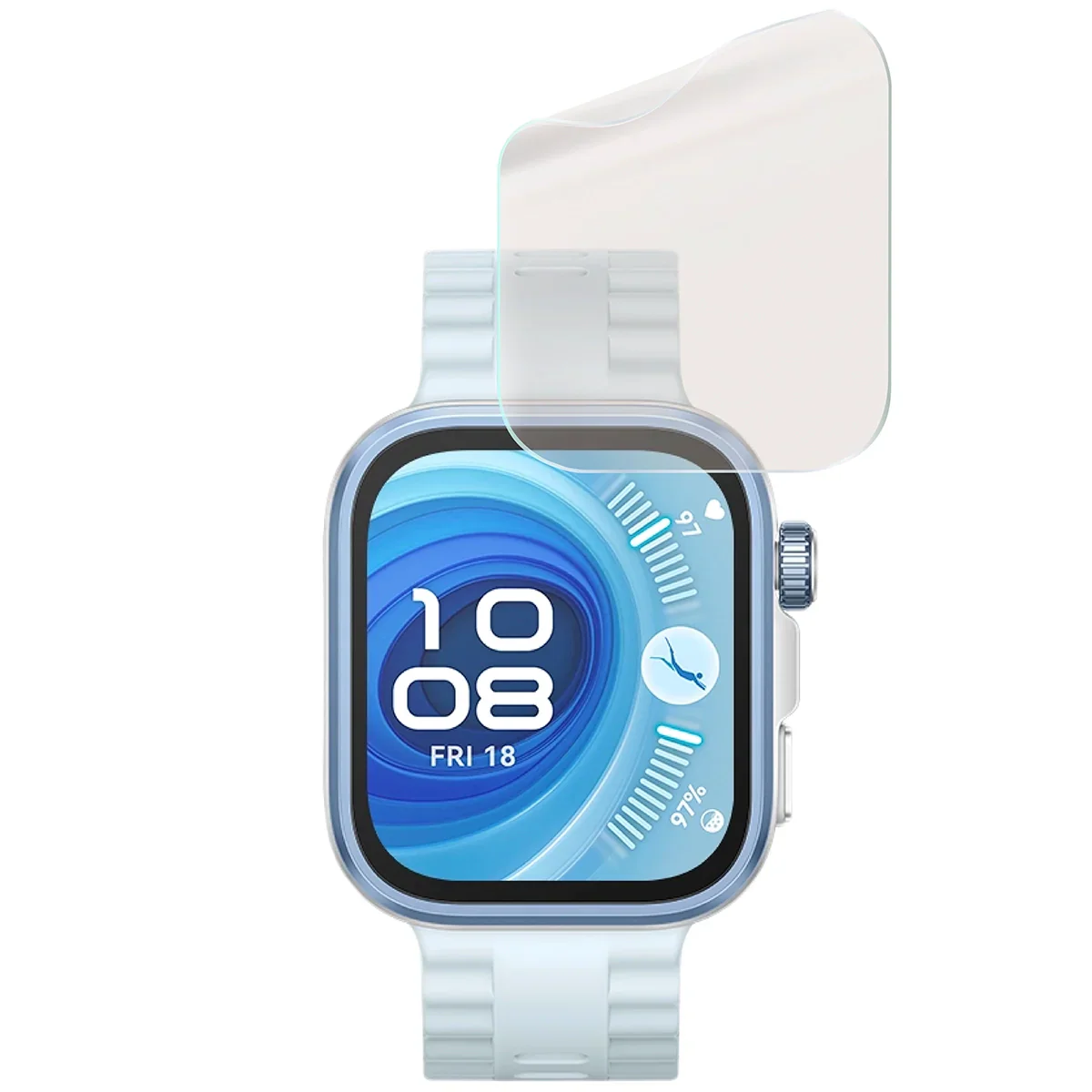 Matte Folie für Huawei Watch Fit 4 Pro, Bizon Watch Film Sun Duo, 2 Stück - Image 5