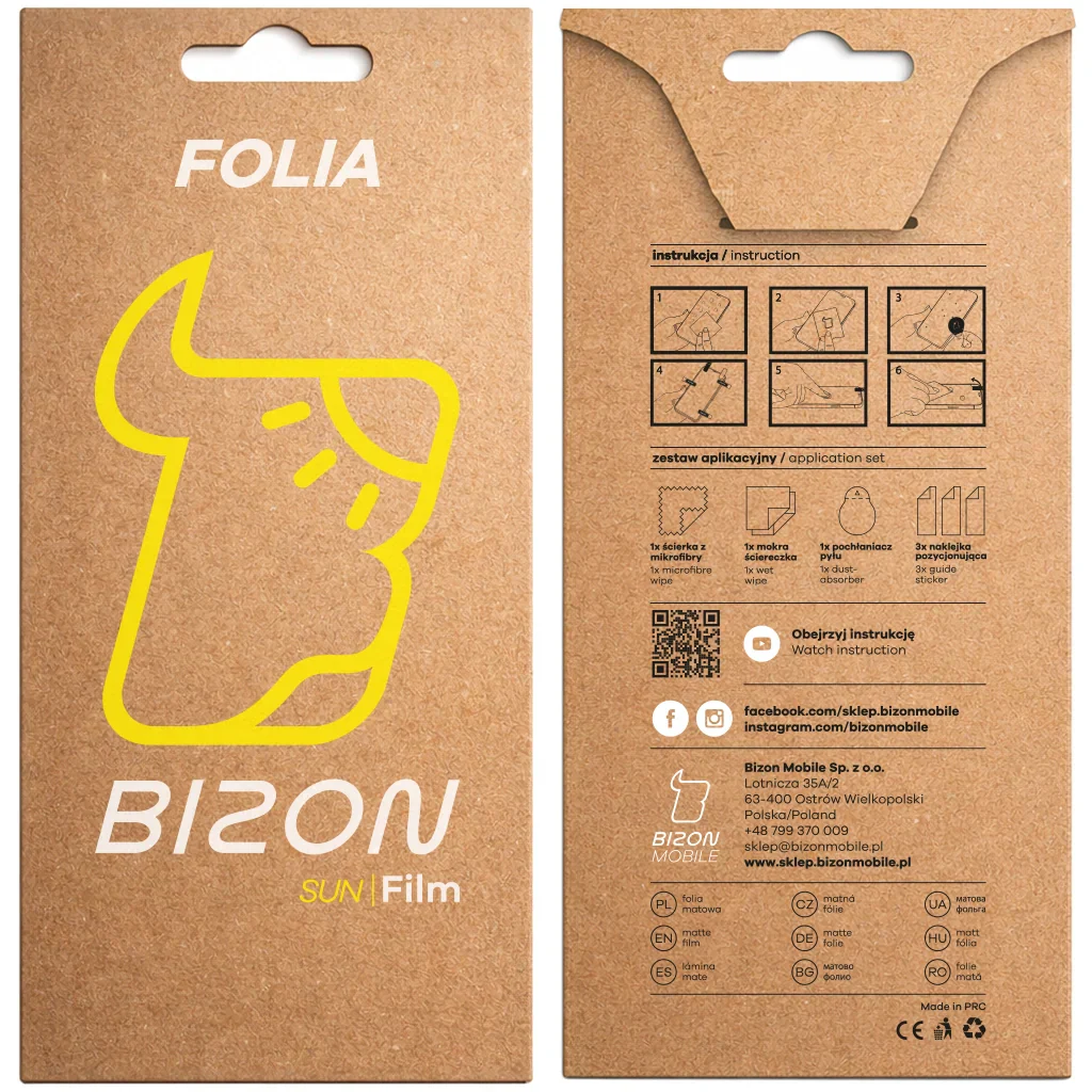 Matte Folie für Oppo Reno 15, Bizon Film Sun, 1 Stück - Image 6