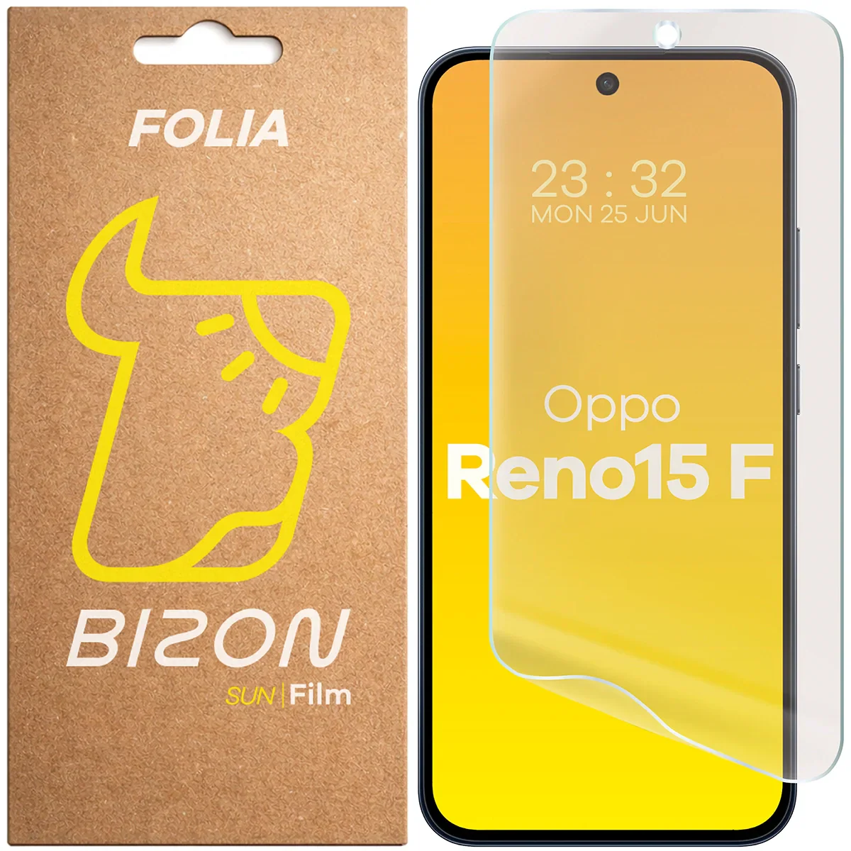 Matte Folie für Oppo Reno 15 F, Bizon Film Sun, 1 Stück