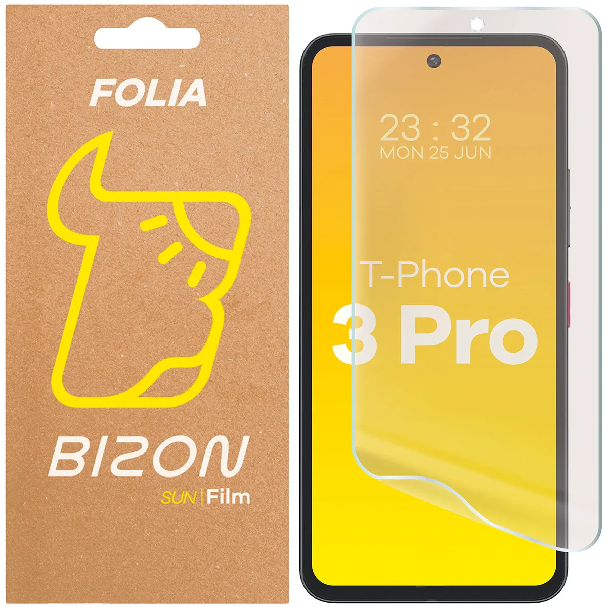 Matte Folie für T Phone 3 Pro, Bizon Film Sun, 1 Stück