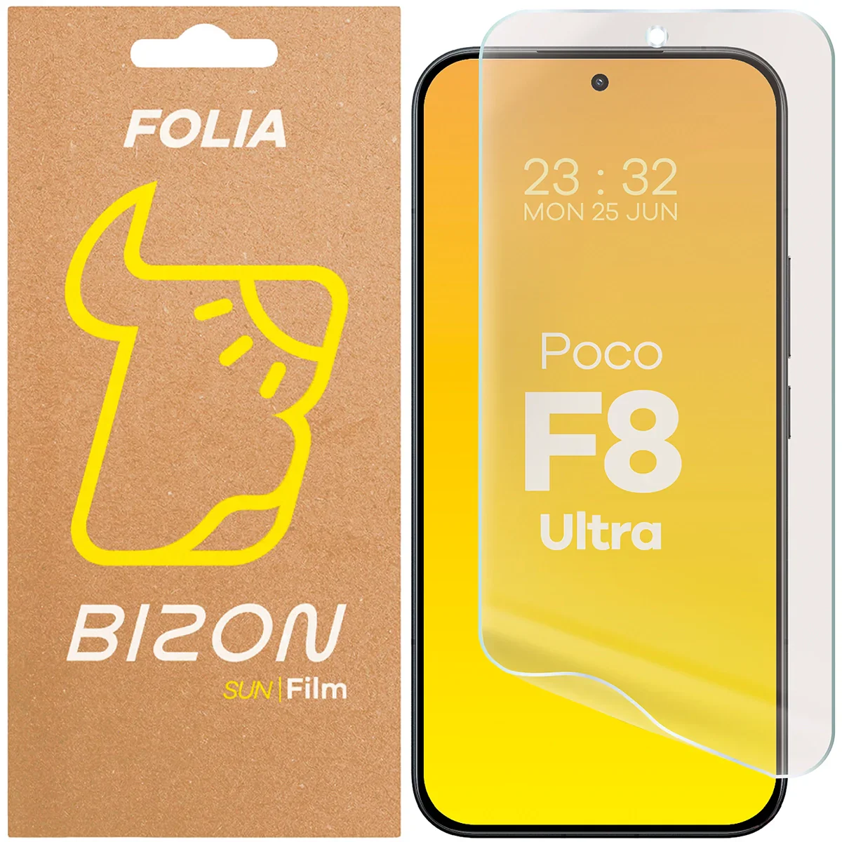 Matte Folie für Xiaomi POCO F8 Ultra, Bizon Film Sun, 1 Stück