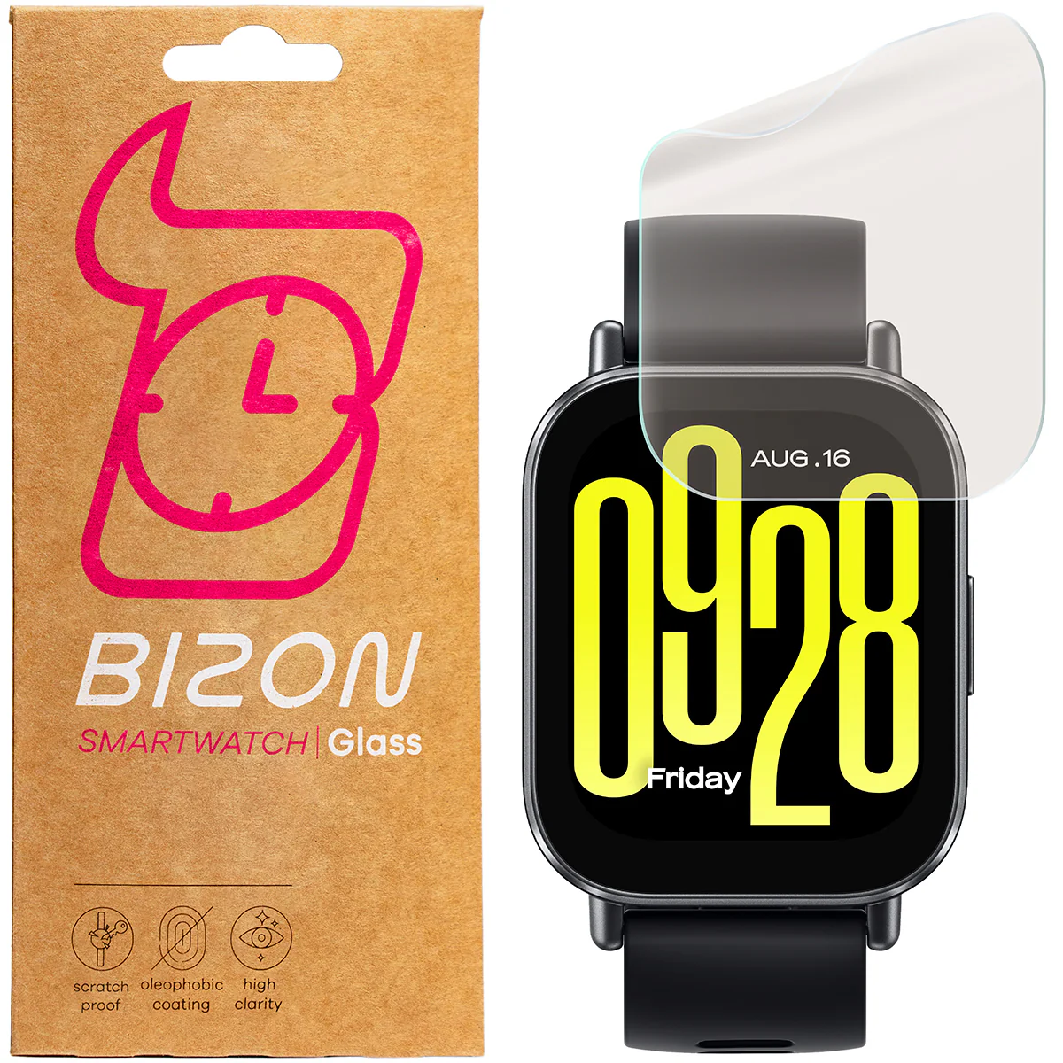 Matte Folie für Xiaomi Redmi Watch 5 Active, Bizon Watch Film Sun Duo, 2 Stück