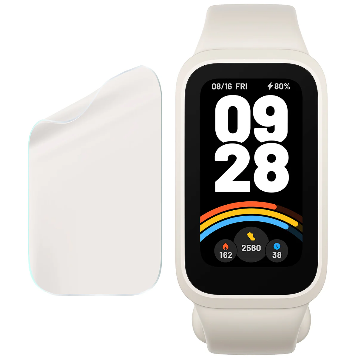 Matte Folie für Xiaomi Smart Band 9 Active, Bizon Watch Film Sun Duo, 2 Stück - Image 4