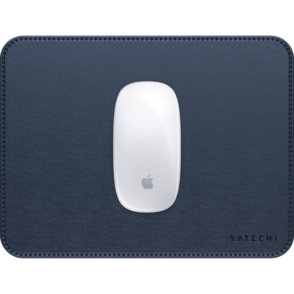 Mauspad aus veganem Leder für den Schreibtisch, Satechi Premium Mouse Pad, Blau