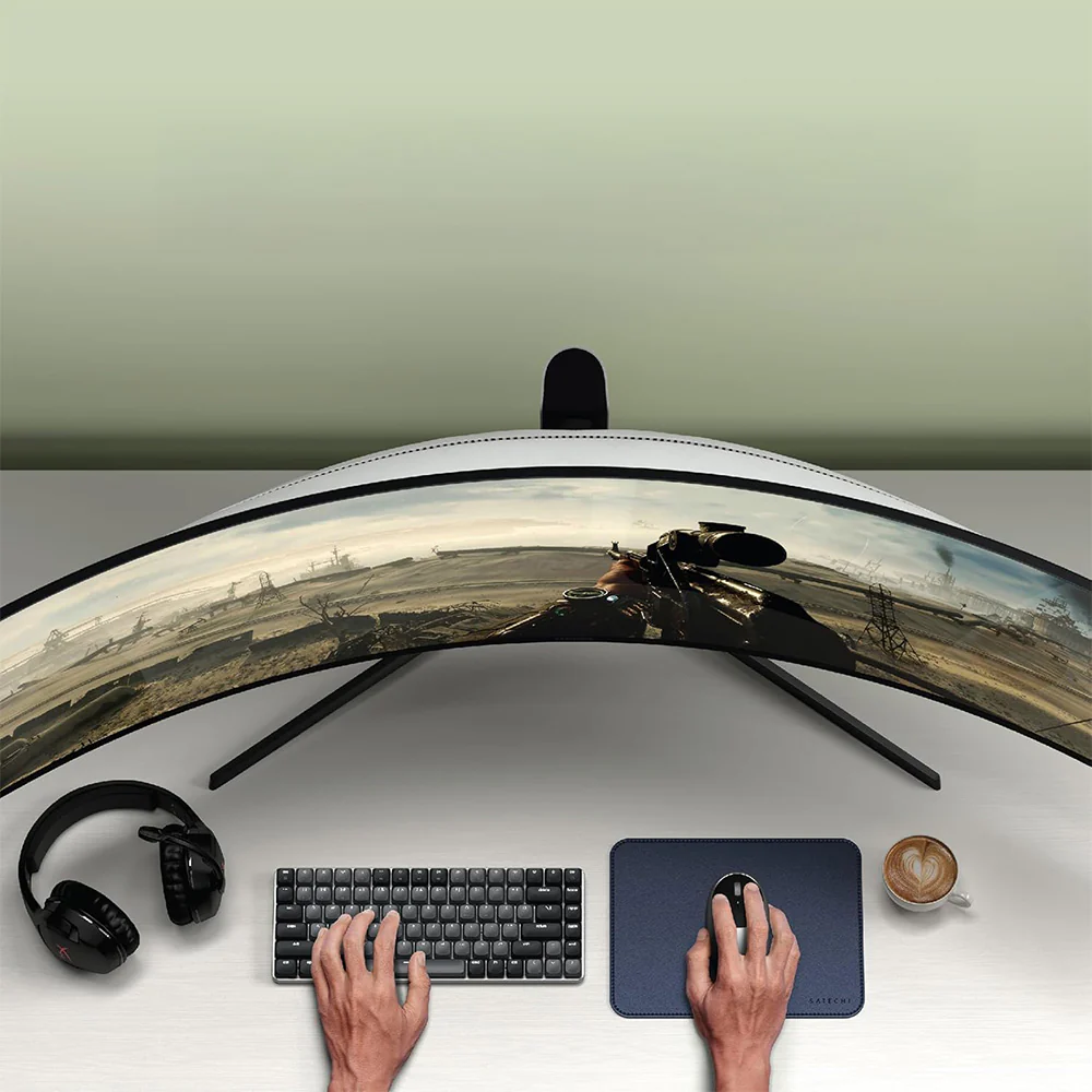 Mauspad aus veganem Leder für den Schreibtisch, Satechi Premium Mouse Pad, Blau - Image 7