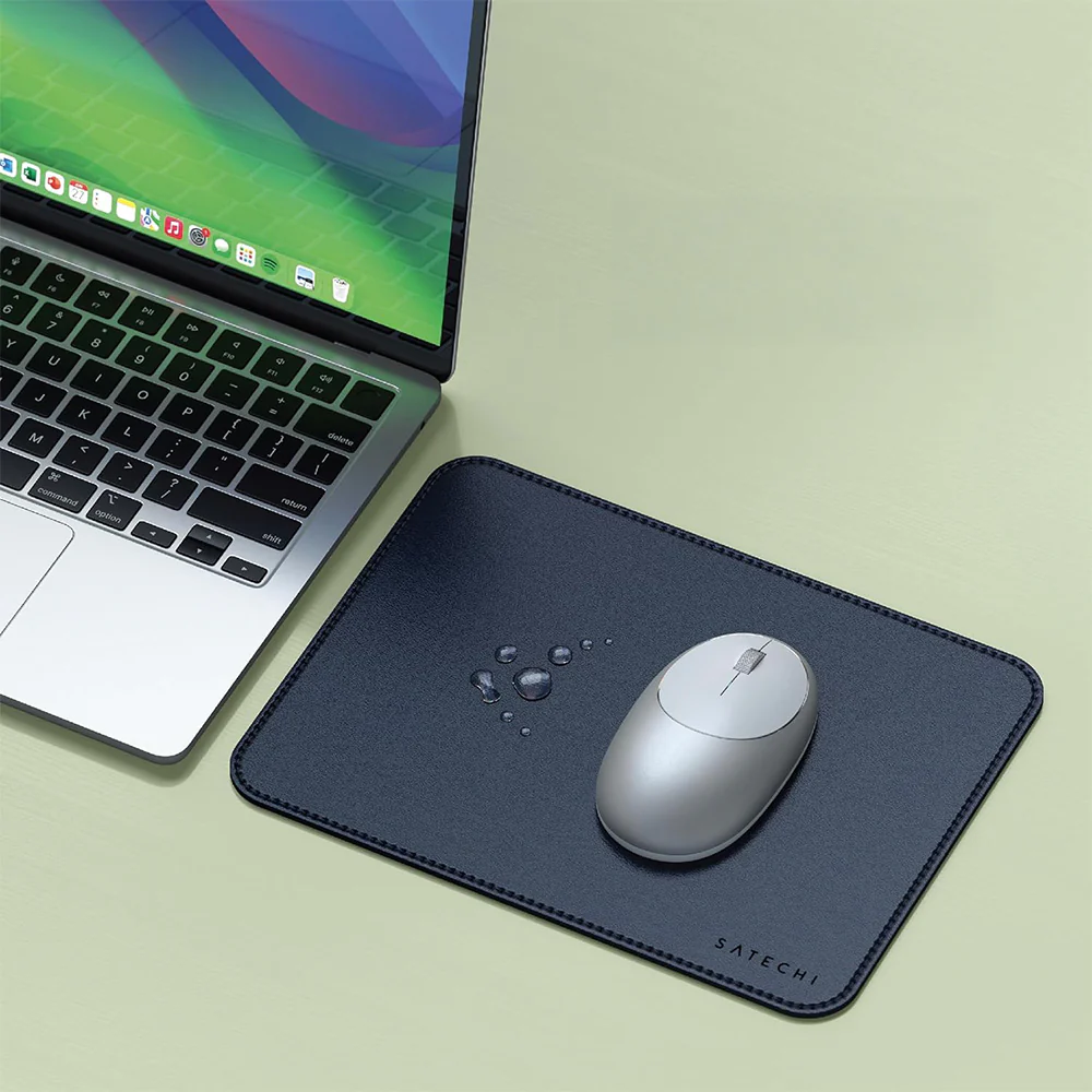 Mauspad aus veganem Leder für den Schreibtisch, Satechi Premium Mouse Pad, Blau - Image 9