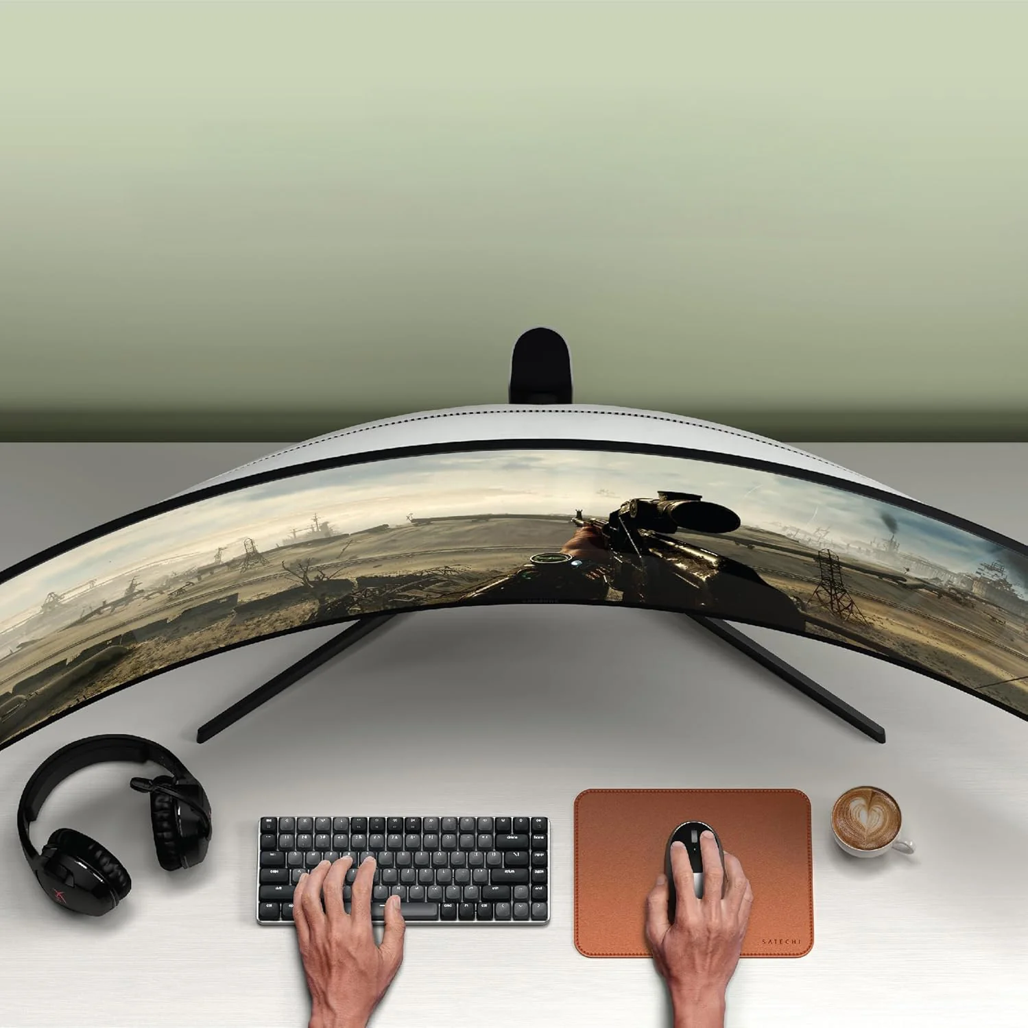 Mauspad aus veganem Leder für den Schreibtisch, Satechi Premium Mouse Pad, Braun - Image 10