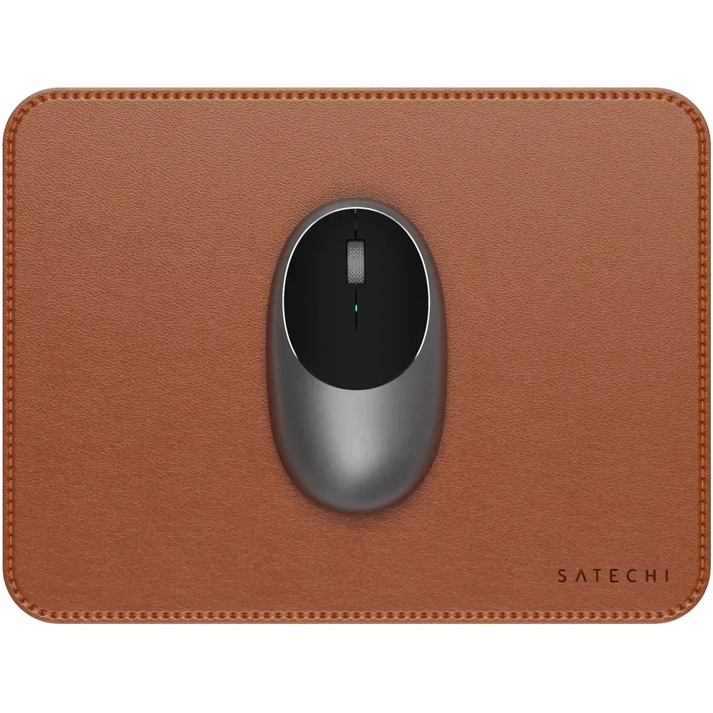 Mauspad aus veganem Leder für den Schreibtisch, Satechi Premium Mouse Pad, Braun - Image 2