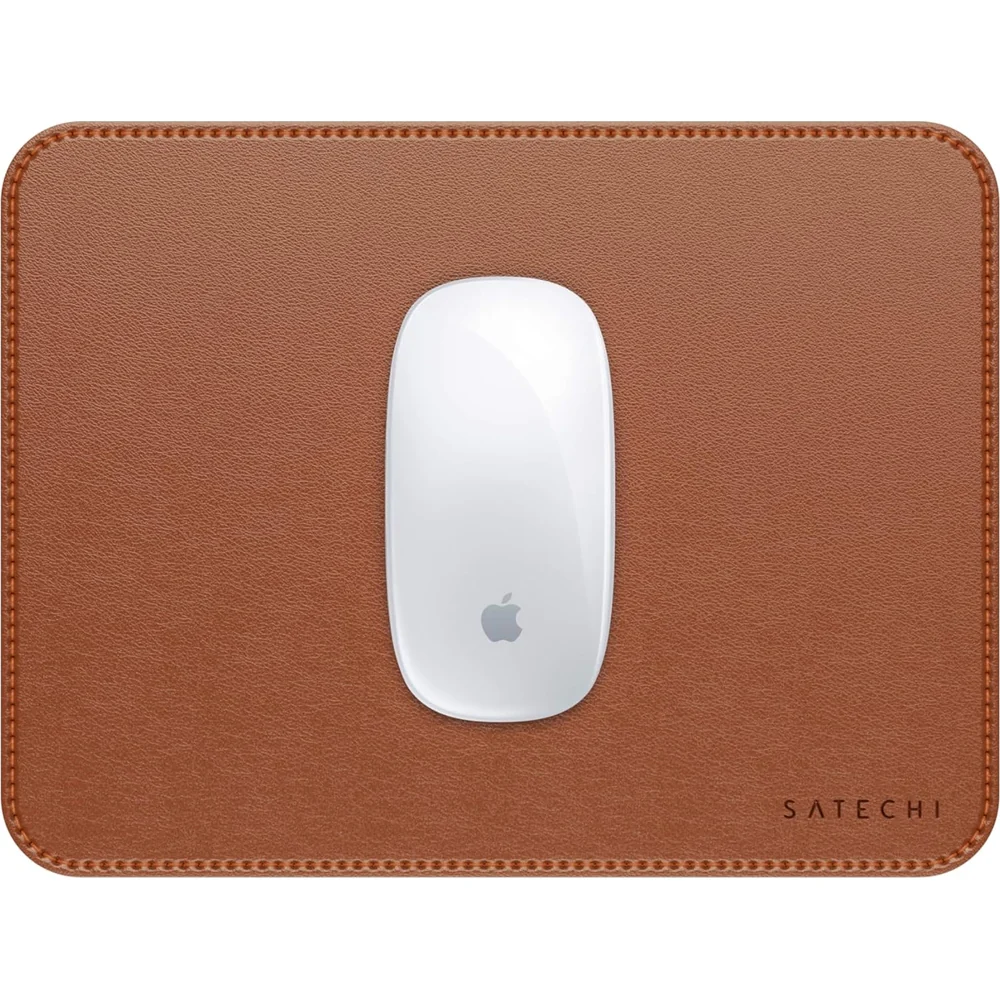 Mauspad aus veganem Leder für den Schreibtisch, Satechi Premium Mouse Pad, Braun - Image 4